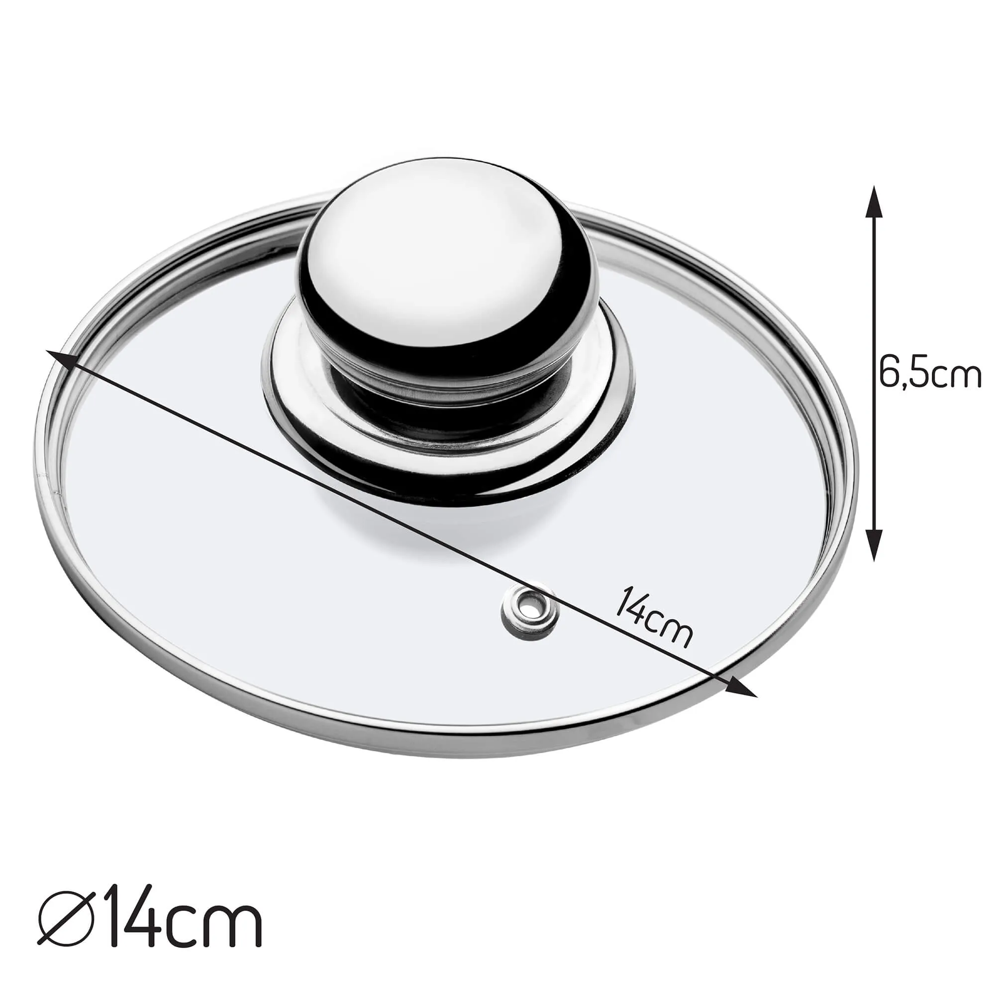 „Finsta“ orkaitėje atsparus dangtis su metaline rankena, 14 cm