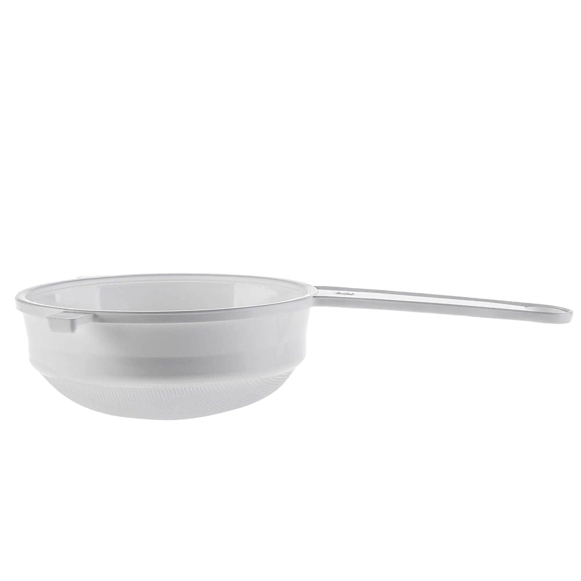 Greci smulkaus tinklelio sietelis, 120 mm skersmens, baltas