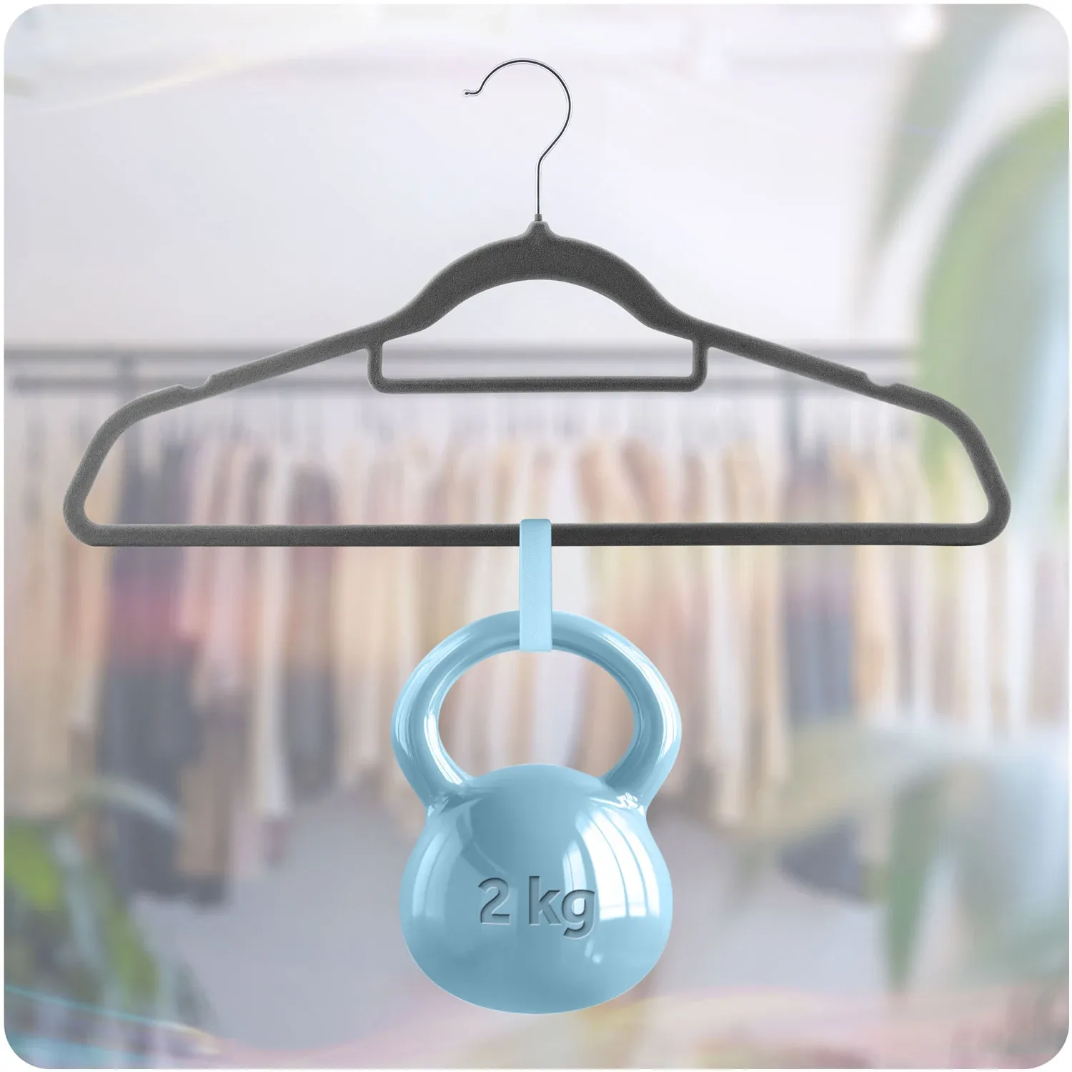 Aksominės drabužių pakabos, 20 vnt., MS-859, Massido - nuotrauka 1