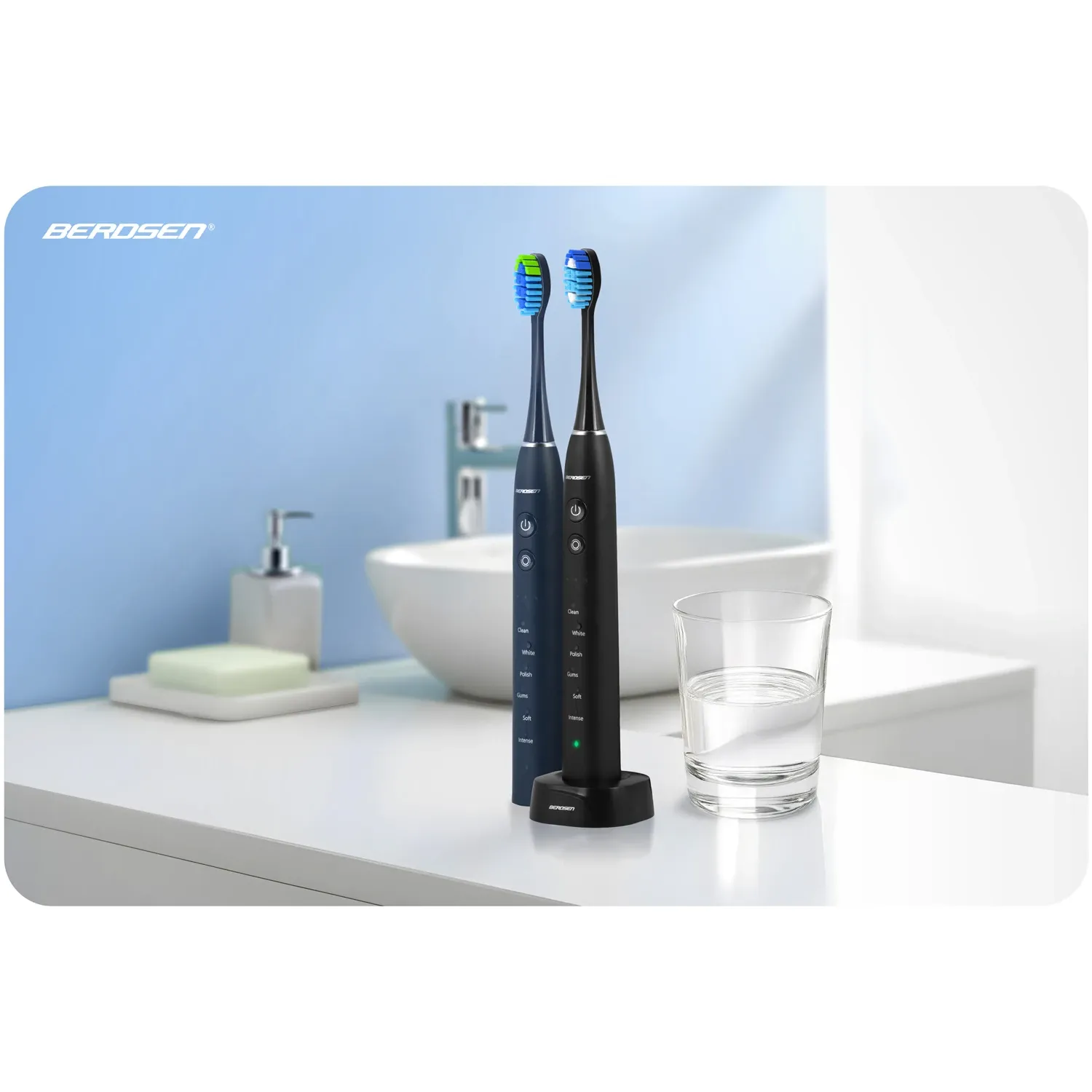 Berdsen Galaxy Duo Sonic dantų šepetėlių rinkinys (2 vnt.) - nuotrauka 1