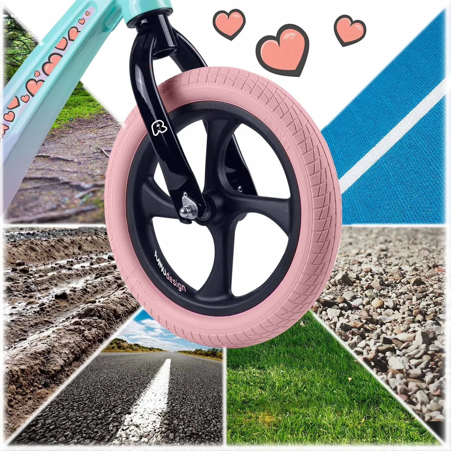 Ricokids FUNNU balansinis dviratis vaikams - nuotrauka 1