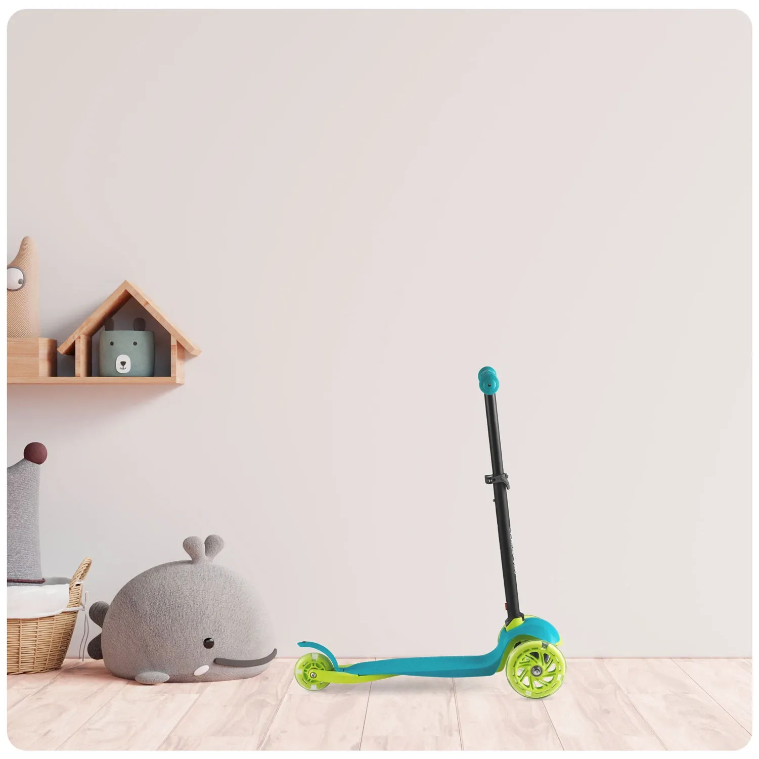 „Ricokids Loco“ triratis paspirtukas – turkio spalvos - nuotrauka 1