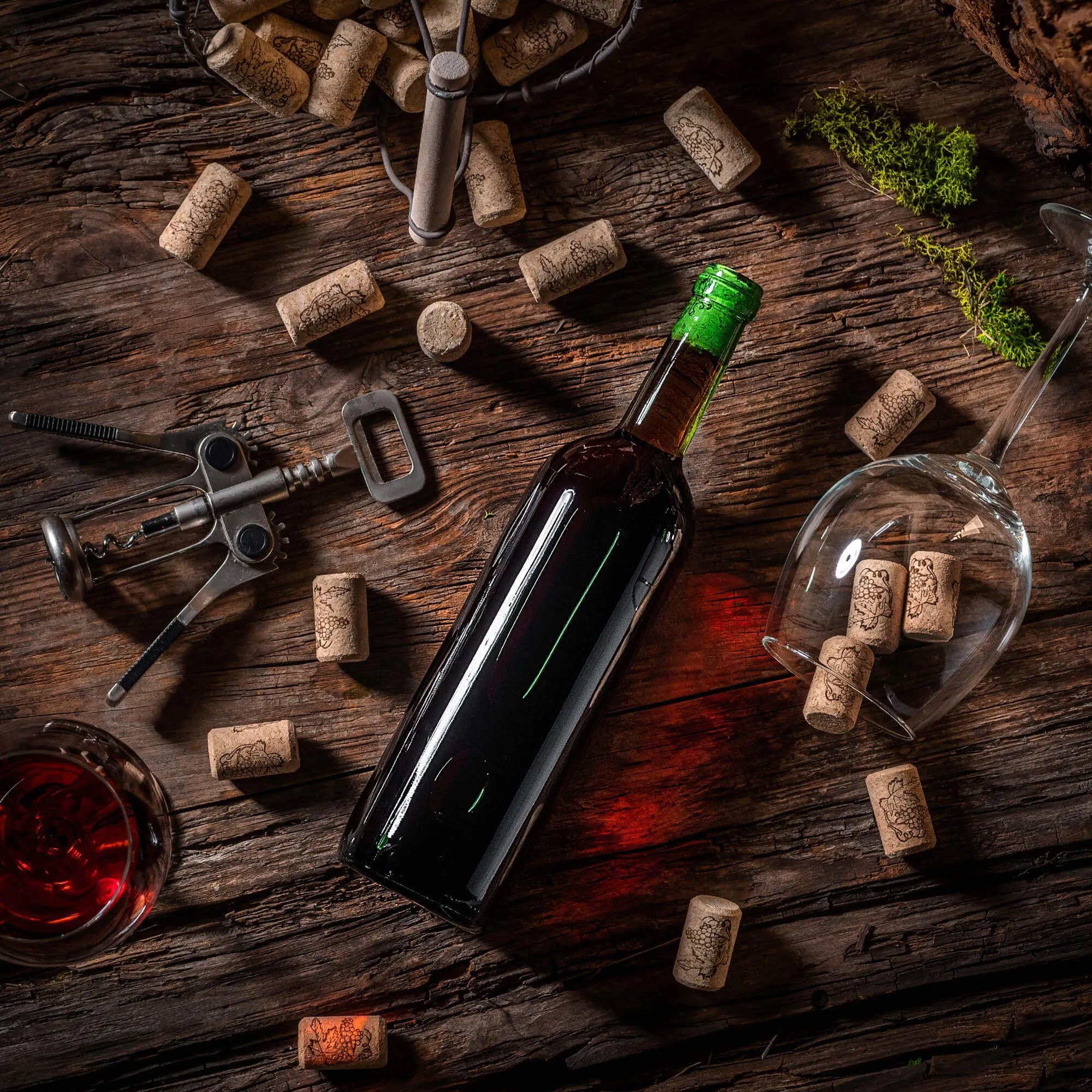 Biagio vyno buteliai 750 ml žali, be kamščio, 30 vnt.