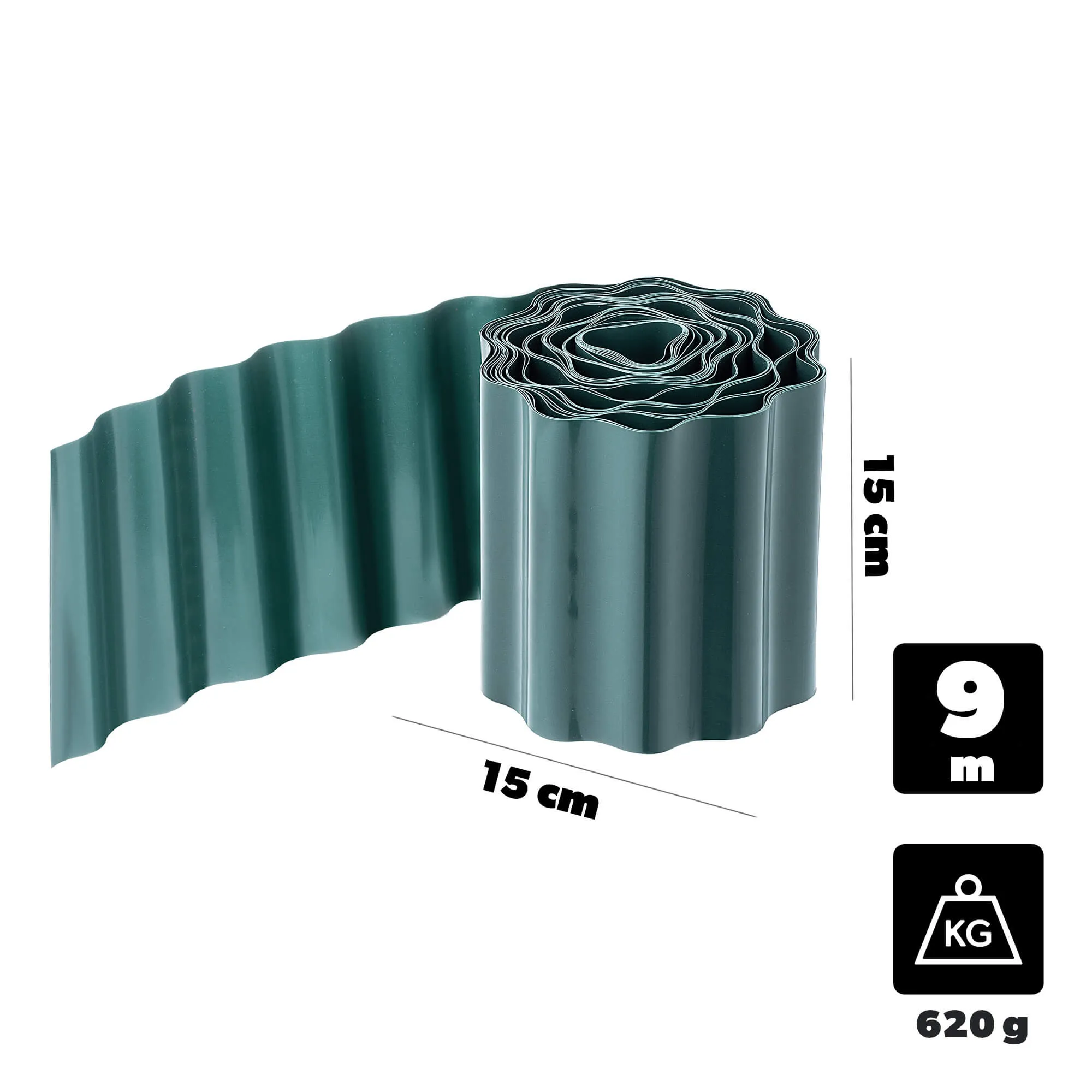 Veix vejos apvadų tvora 15 cm x 9 m