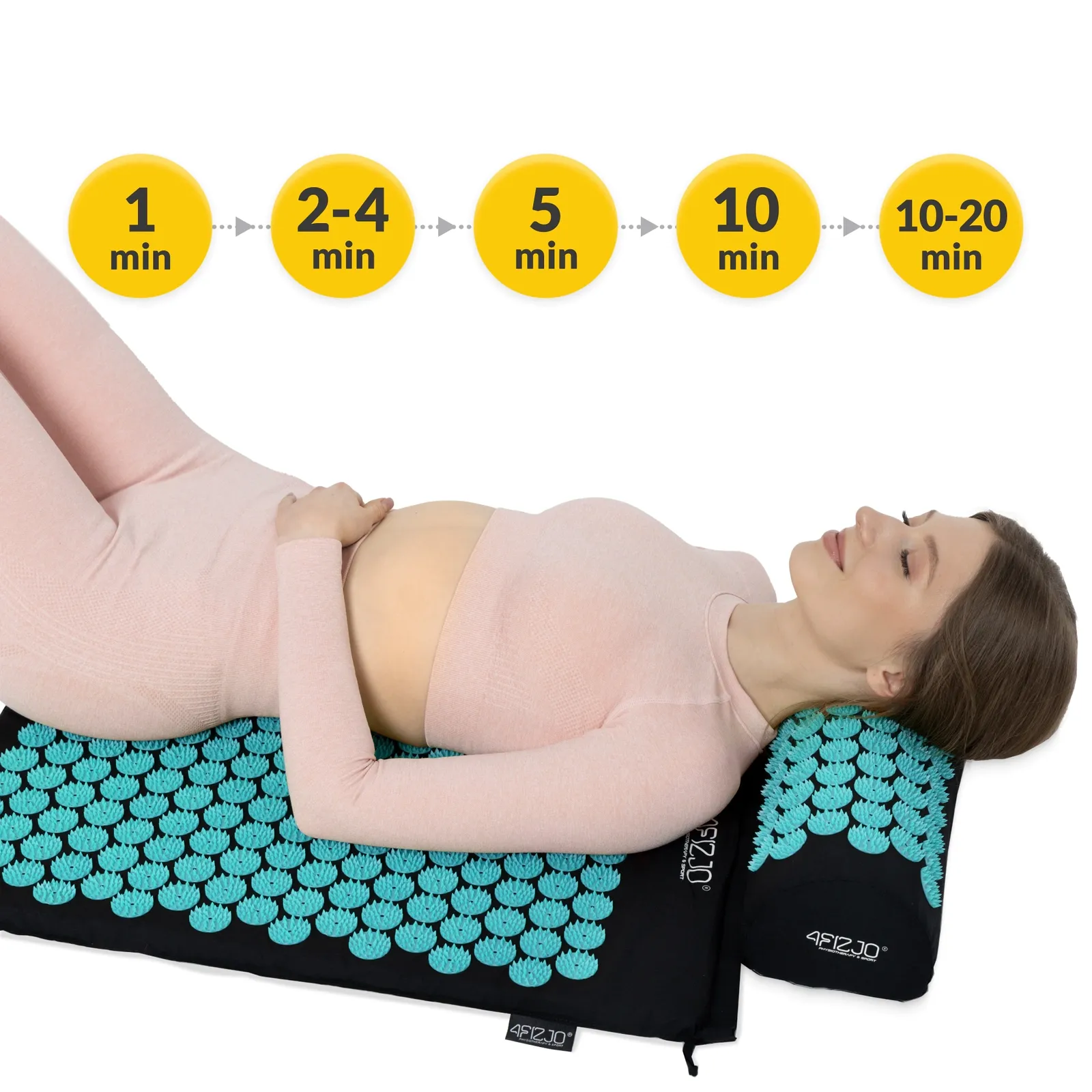 Didelis akupresūros kilimėlis su pagalvėle