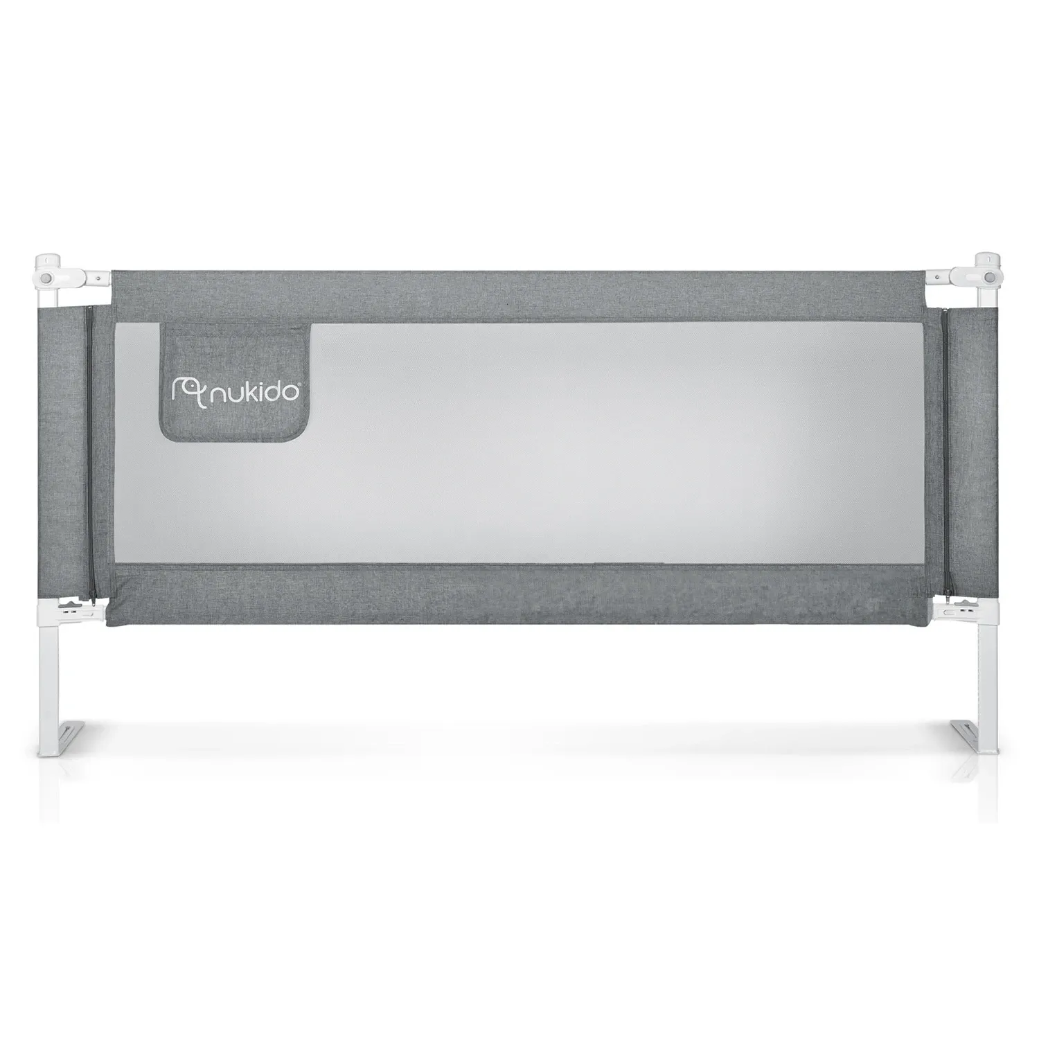 Apsauginė lovos užtvara, apsauginiai varteliai, spyna, 180 cm, Nukido NK-227, pilka - nuotrauka 1