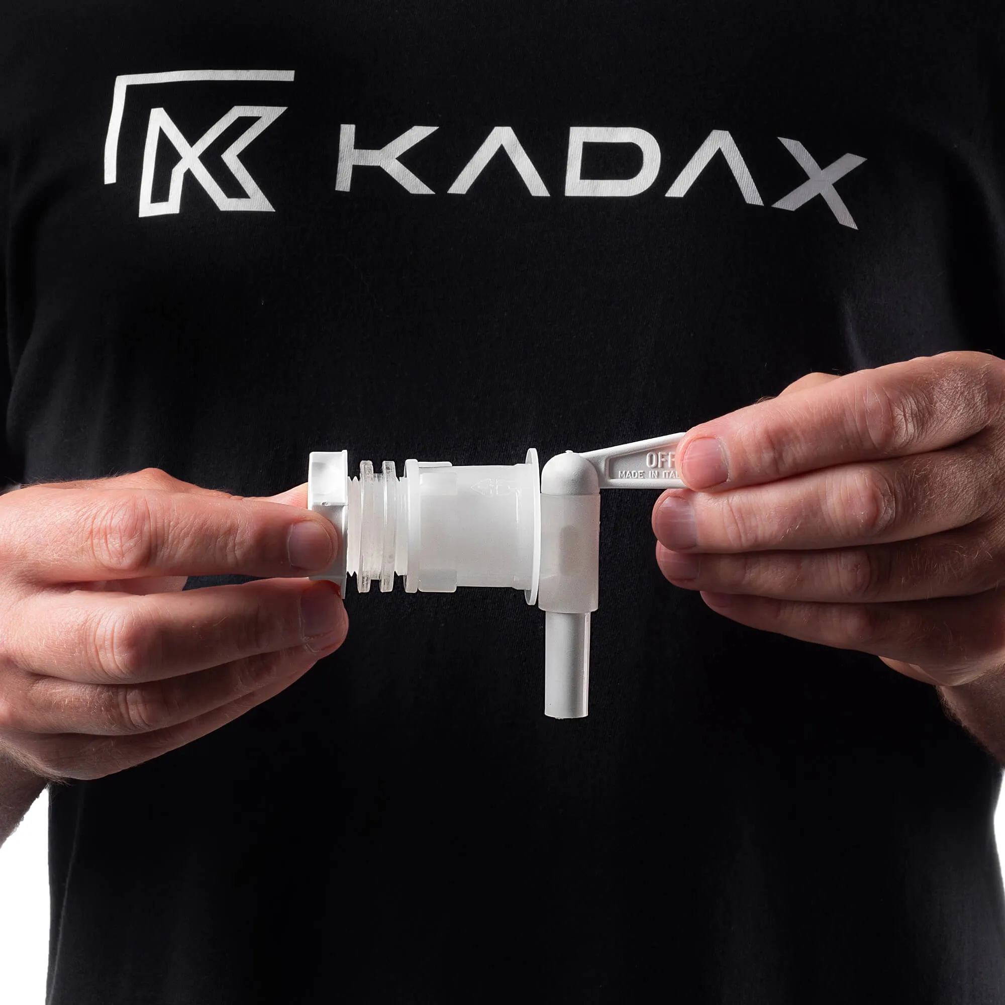 Pasukamas čiaupas Vazia fermentacijos indui, baltas