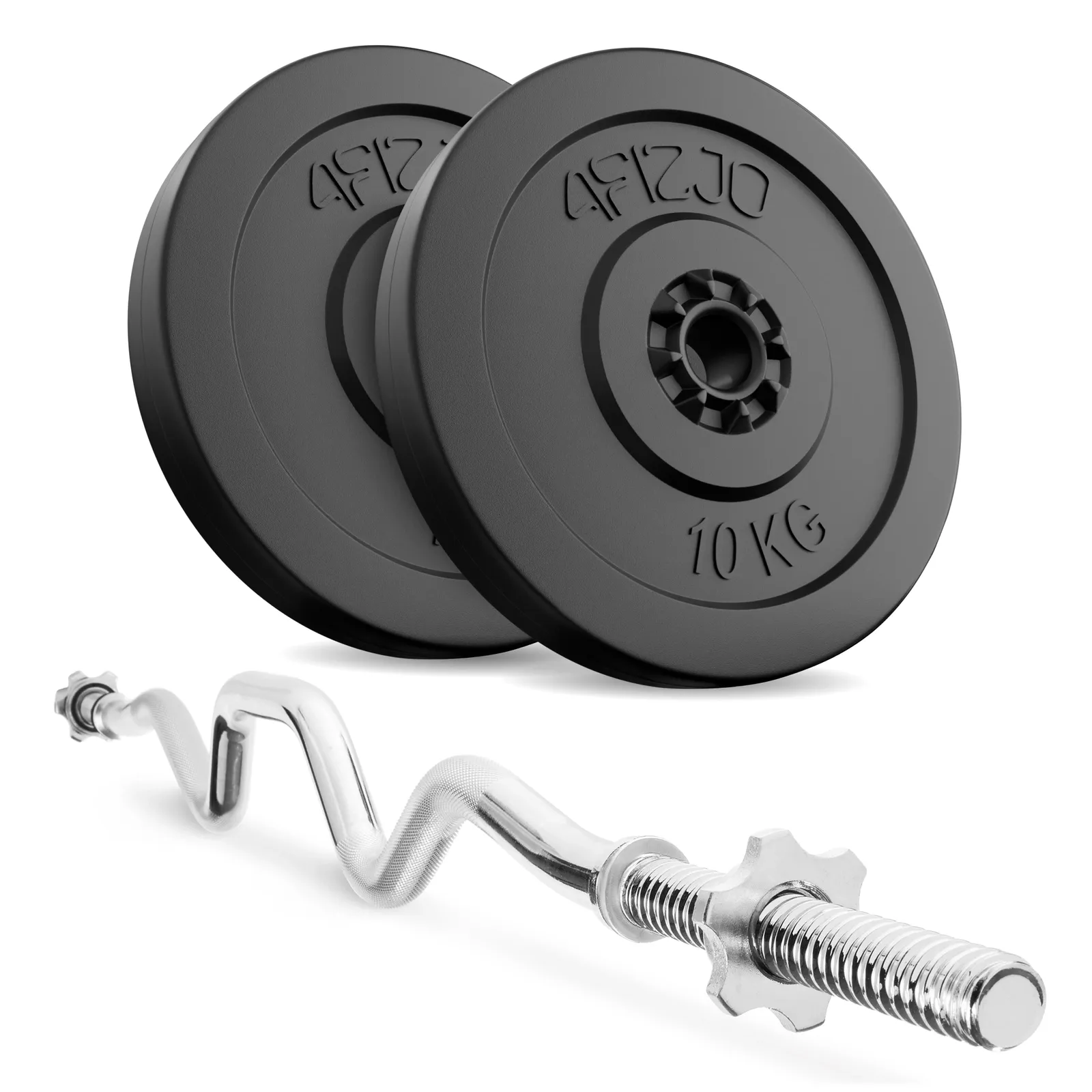 Bituminis kūno rengybos rinkinys 20 kg + 120 cm sunkus lenkimo strypas