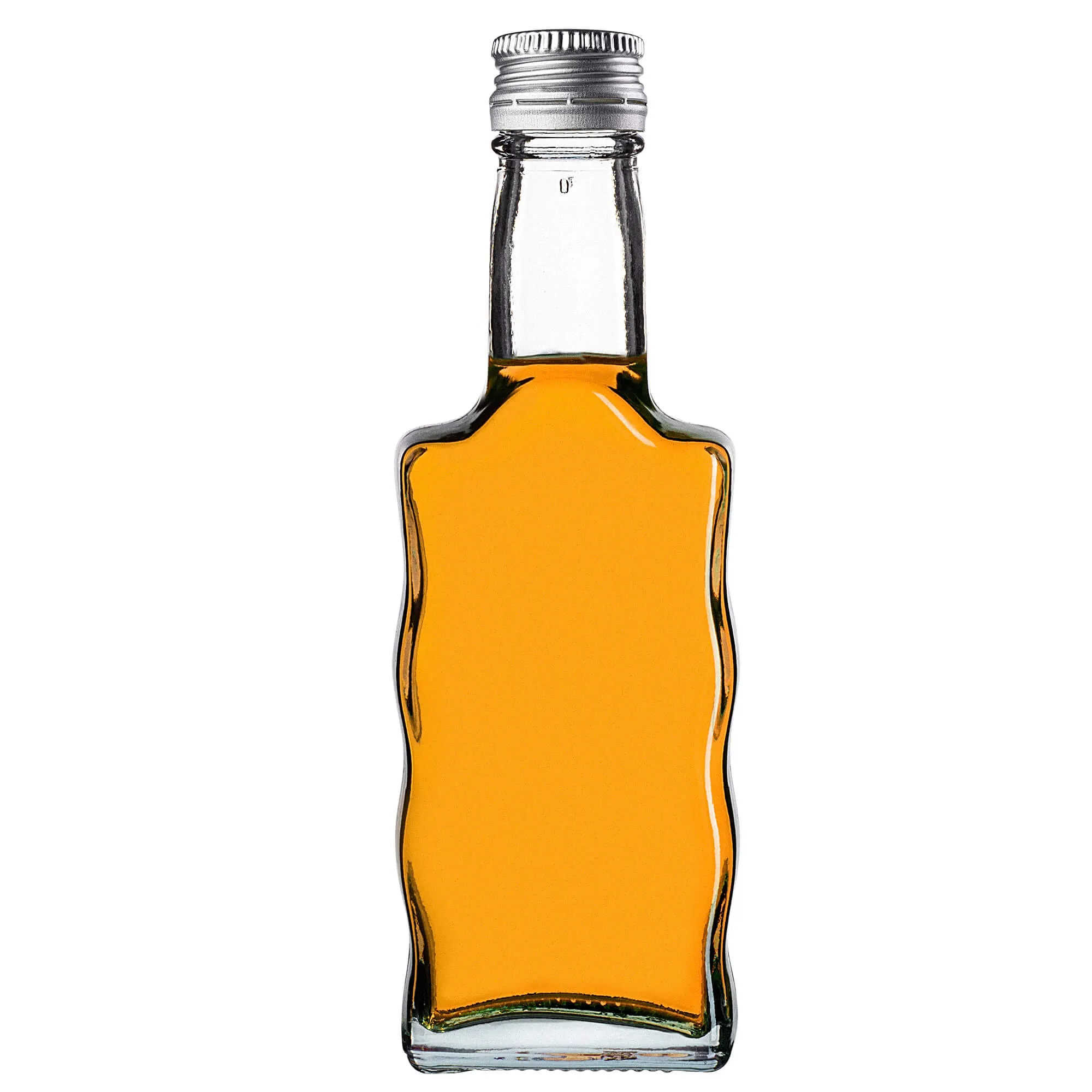 Stiklinis buteliukas tinktūrai „Fala“ 200 ml su sidabriniu dangteliu 1 vnt.