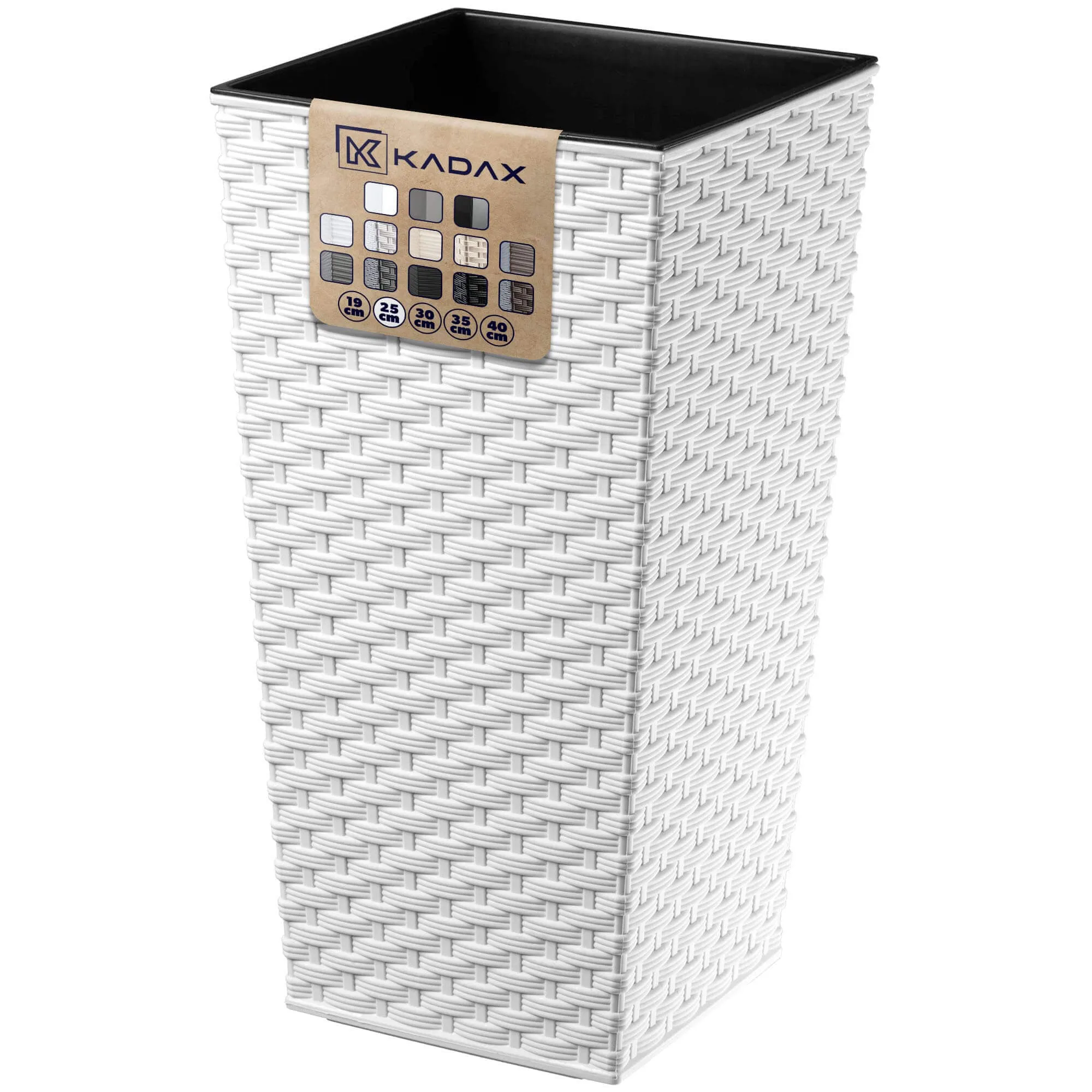 Pesaro rotango gėlių vazonas su įdėklu