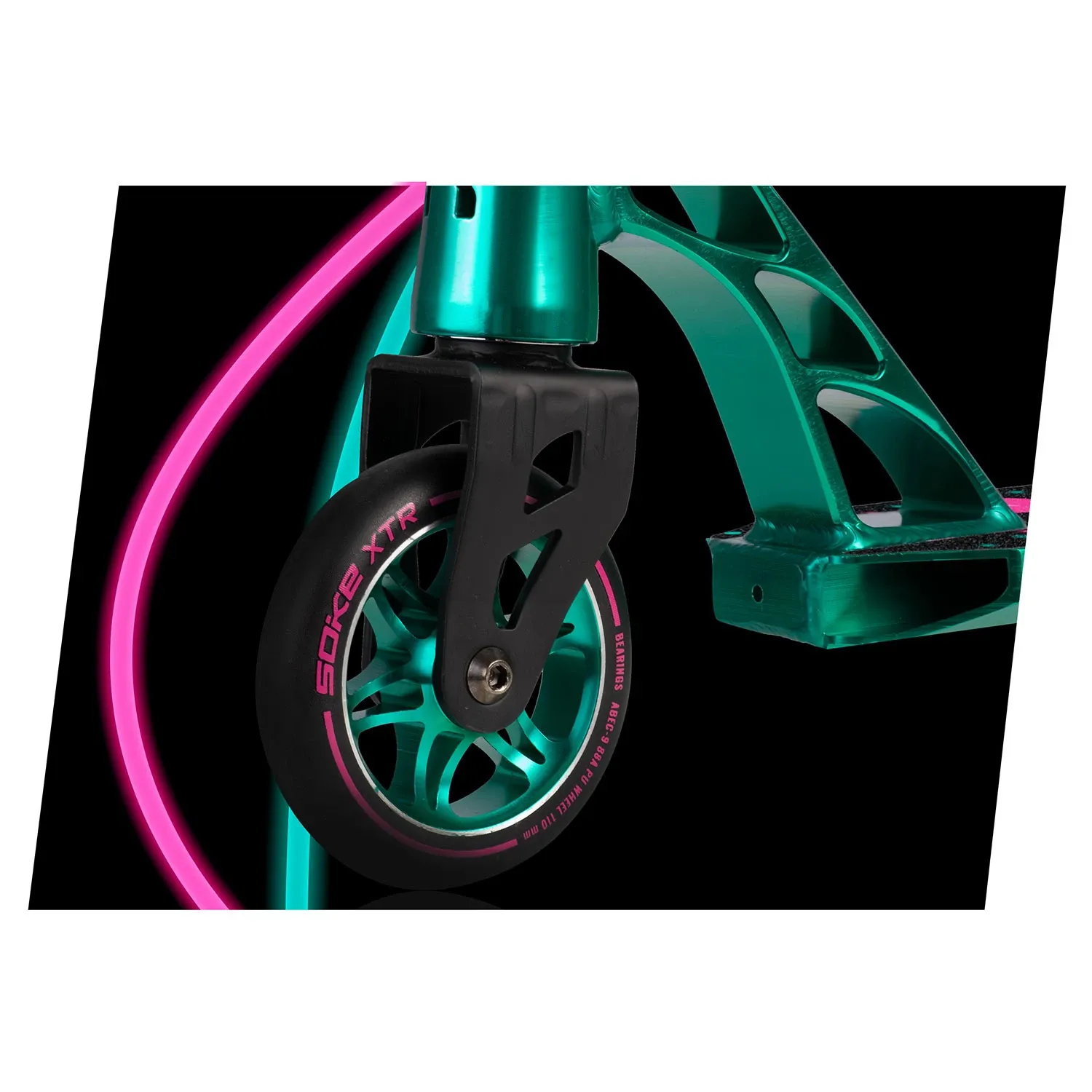 SOKE XTR triukų paspirtukas turkio spalvos rožinis - nuotrauka 1