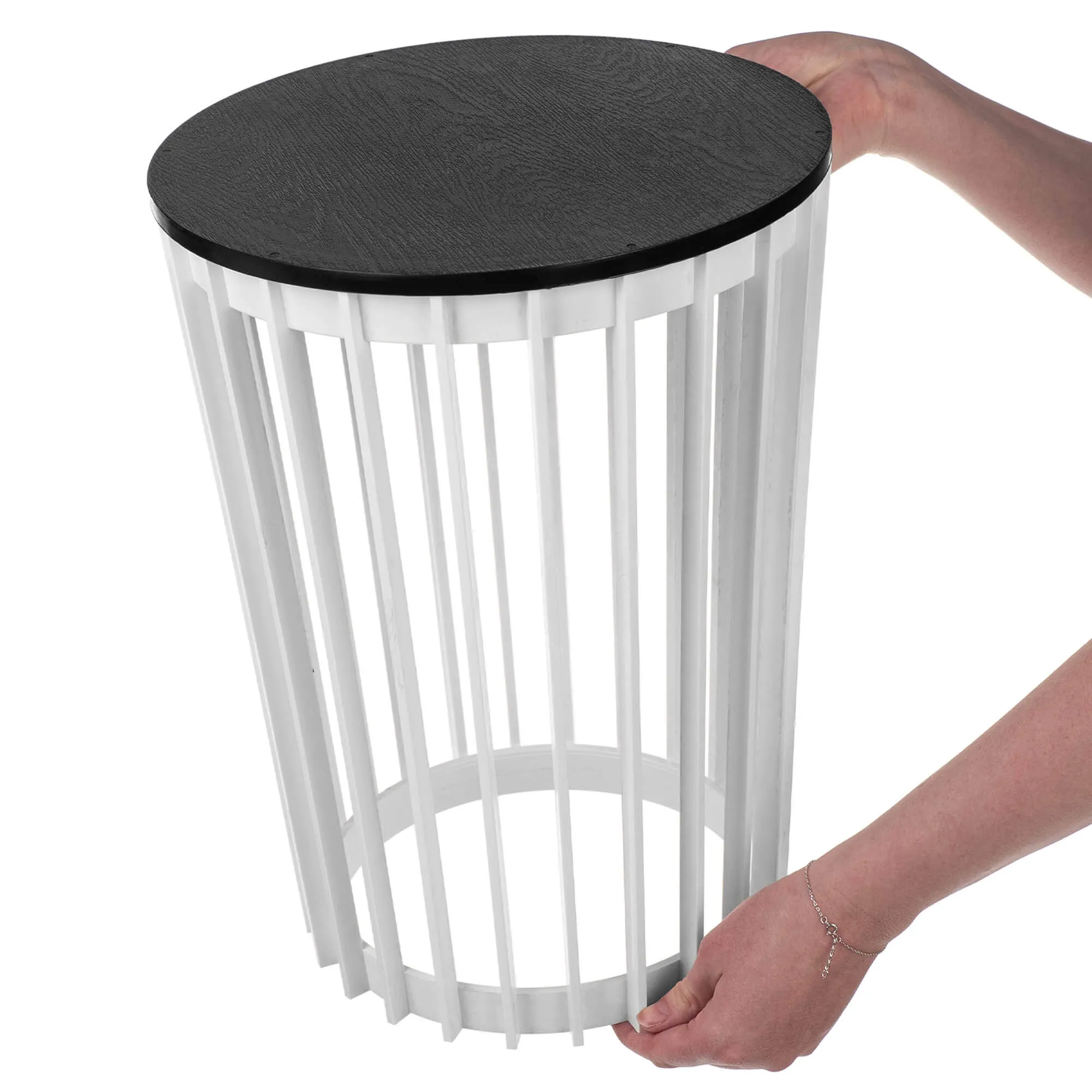 Aytre dvipusis augalų stovas 54 cm baltas + juodas stalviršis