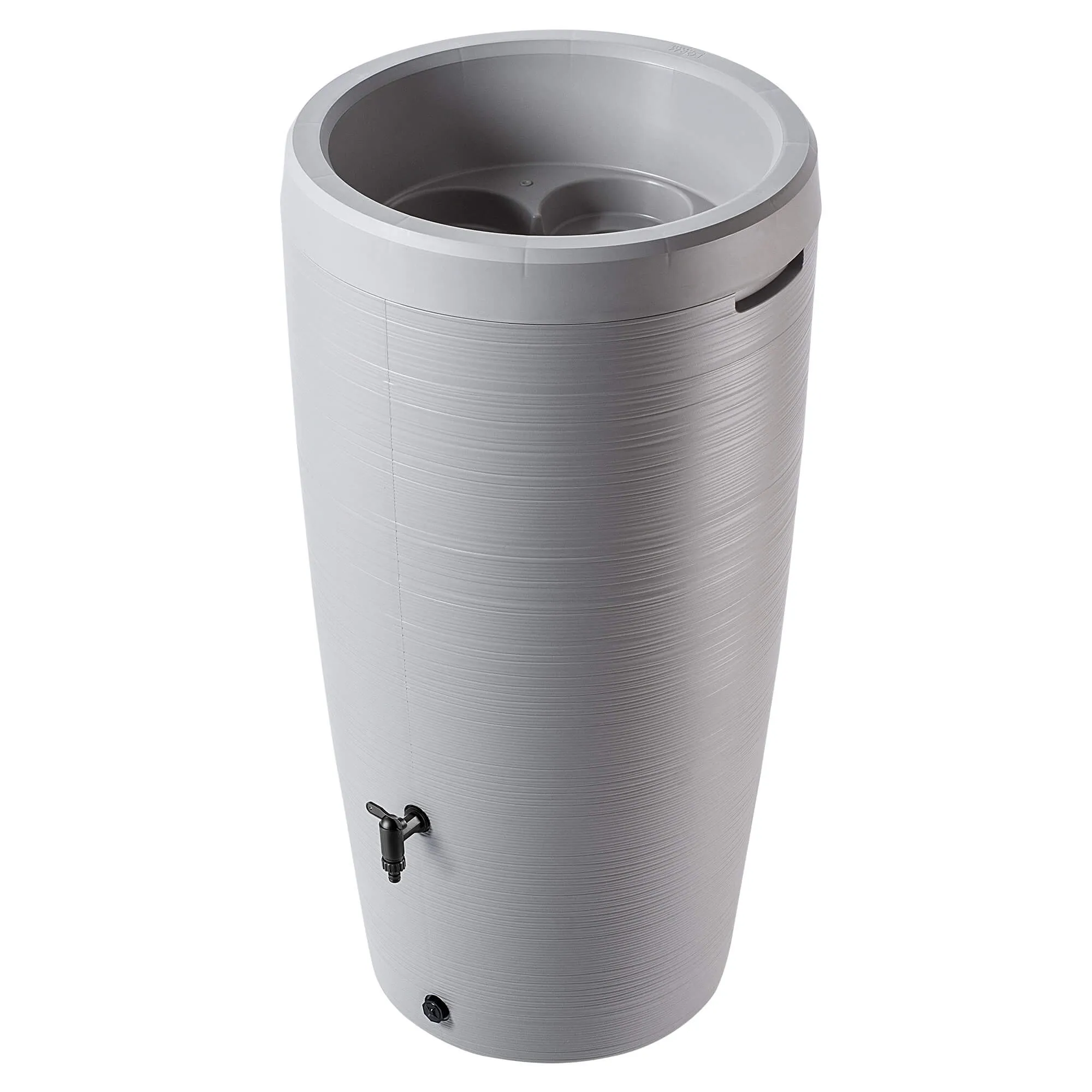 „Reveret“ 240 l lietaus vandens bakas su prijungimo komplektu, šviesiai pilkas, lygus