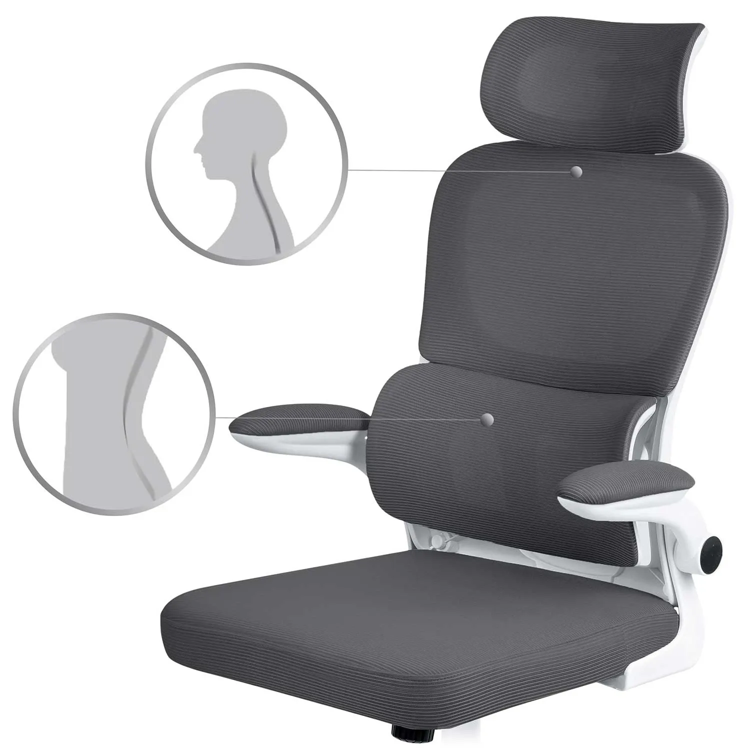 „Sofotel Formax“ grafito mikro tinklelio biuro kėdė - nuotrauka 1