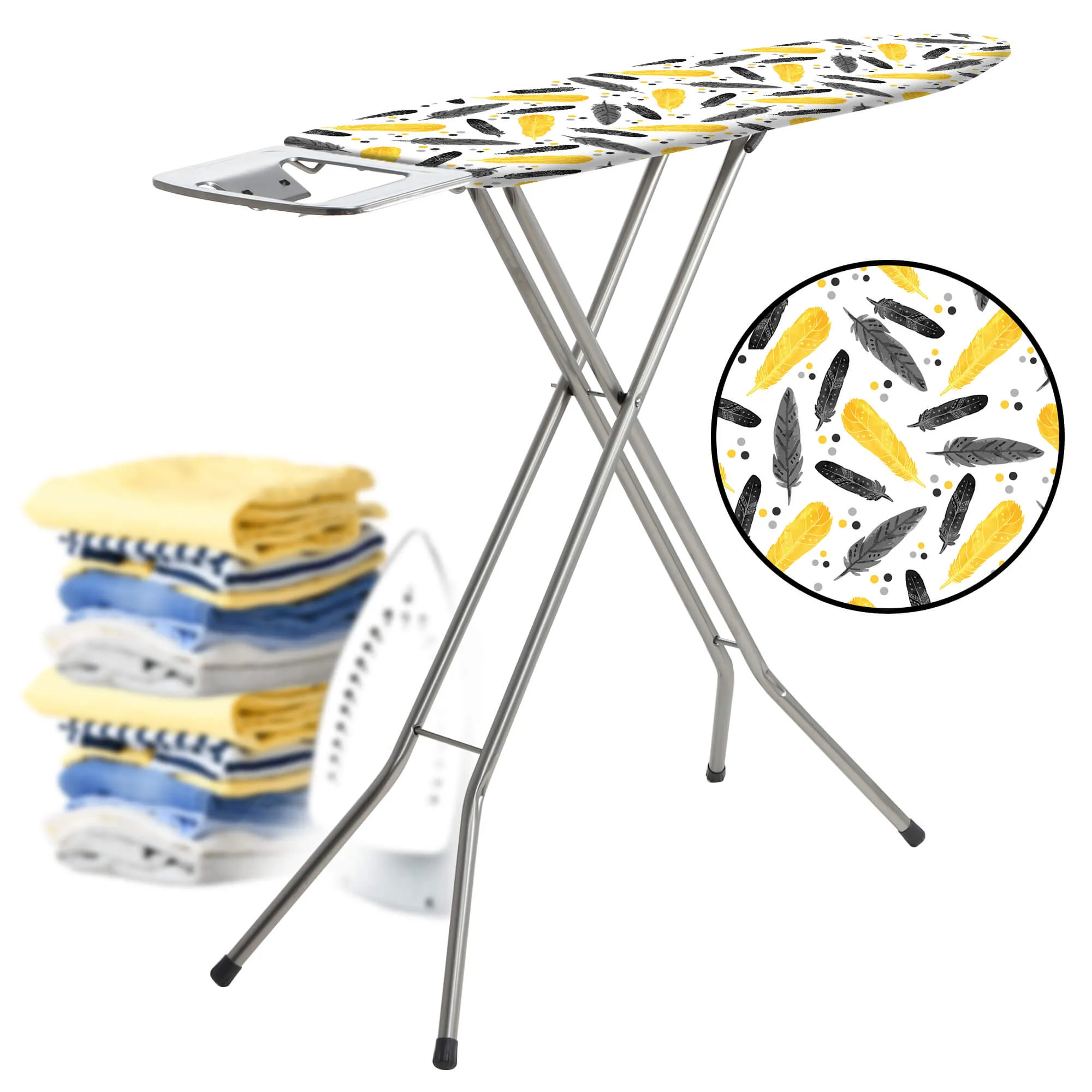 Tasjo lyginimo lenta 105 x 30 cm, geltona, su rankena