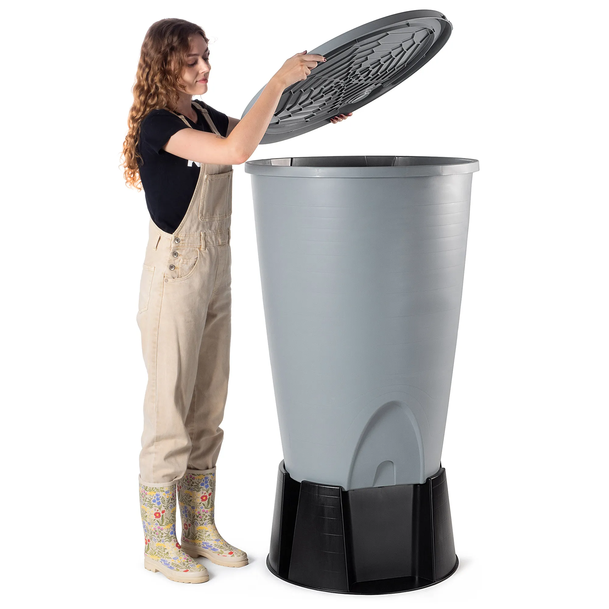 Molar 260L lietaus vandens bakas su prijungimo komplektu, pilkas