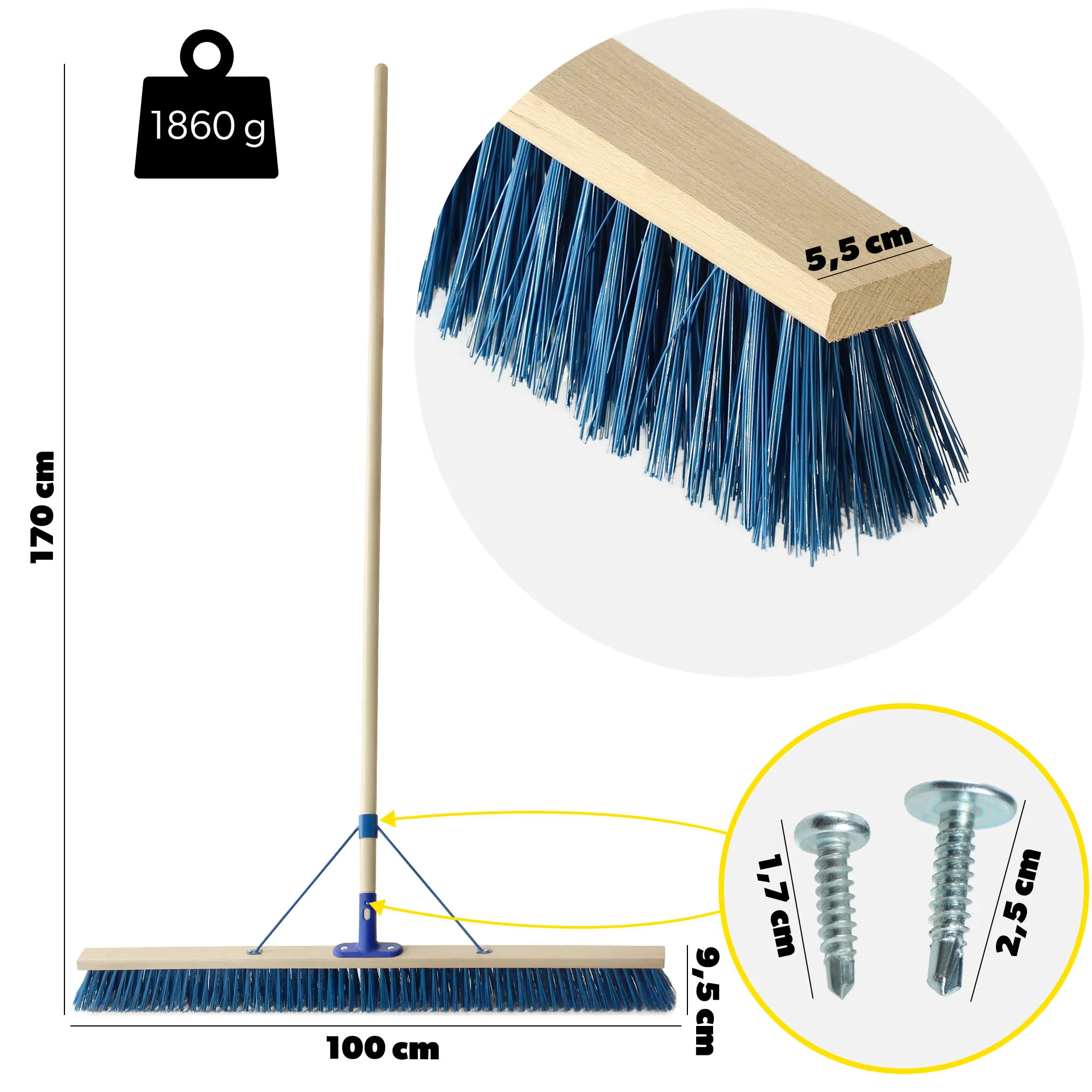 Treia gatvės šepetys 100 cm