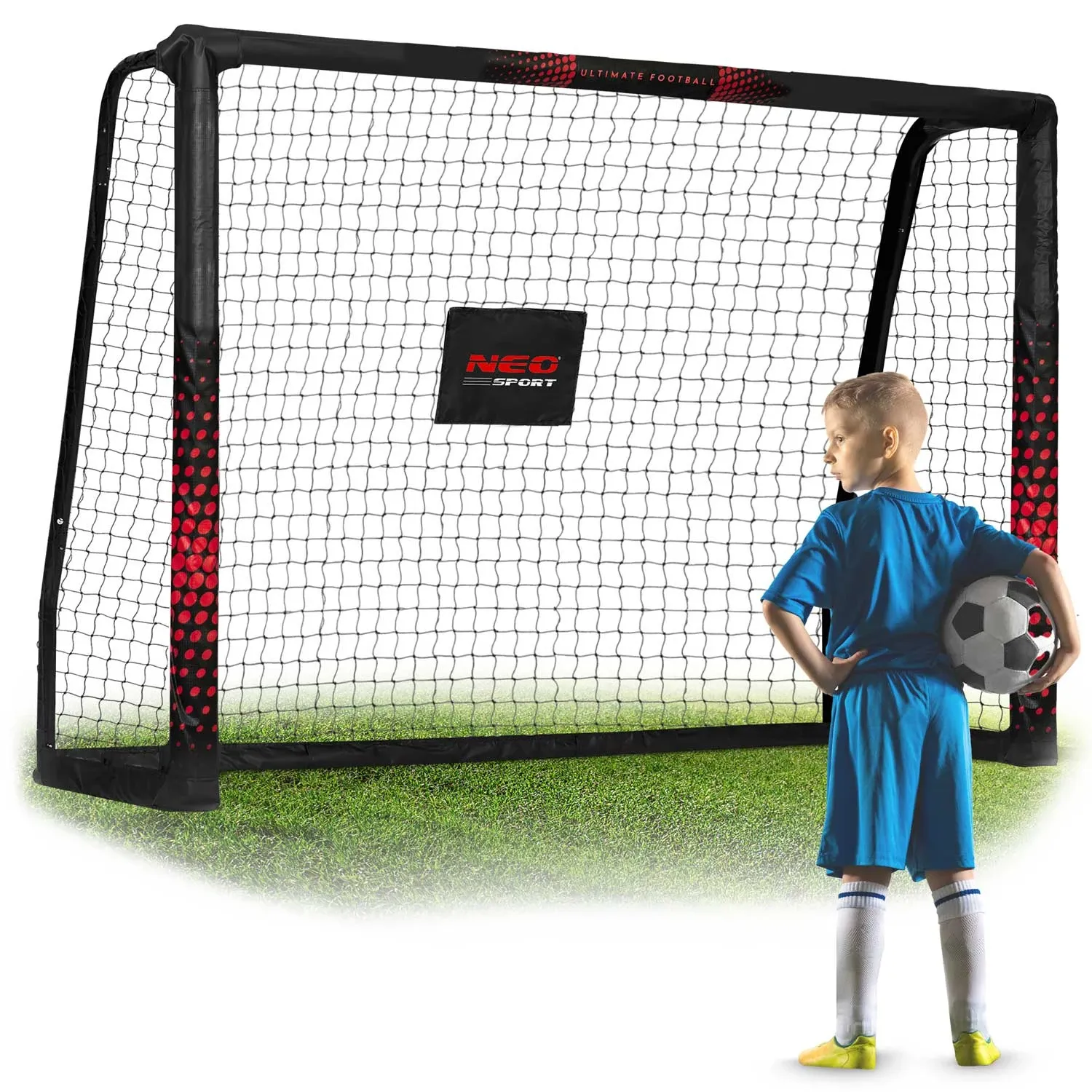 Futbolo vartai 180 x 120 x 60 cm NS-463 juodi ir raudoni - nuotrauka 1