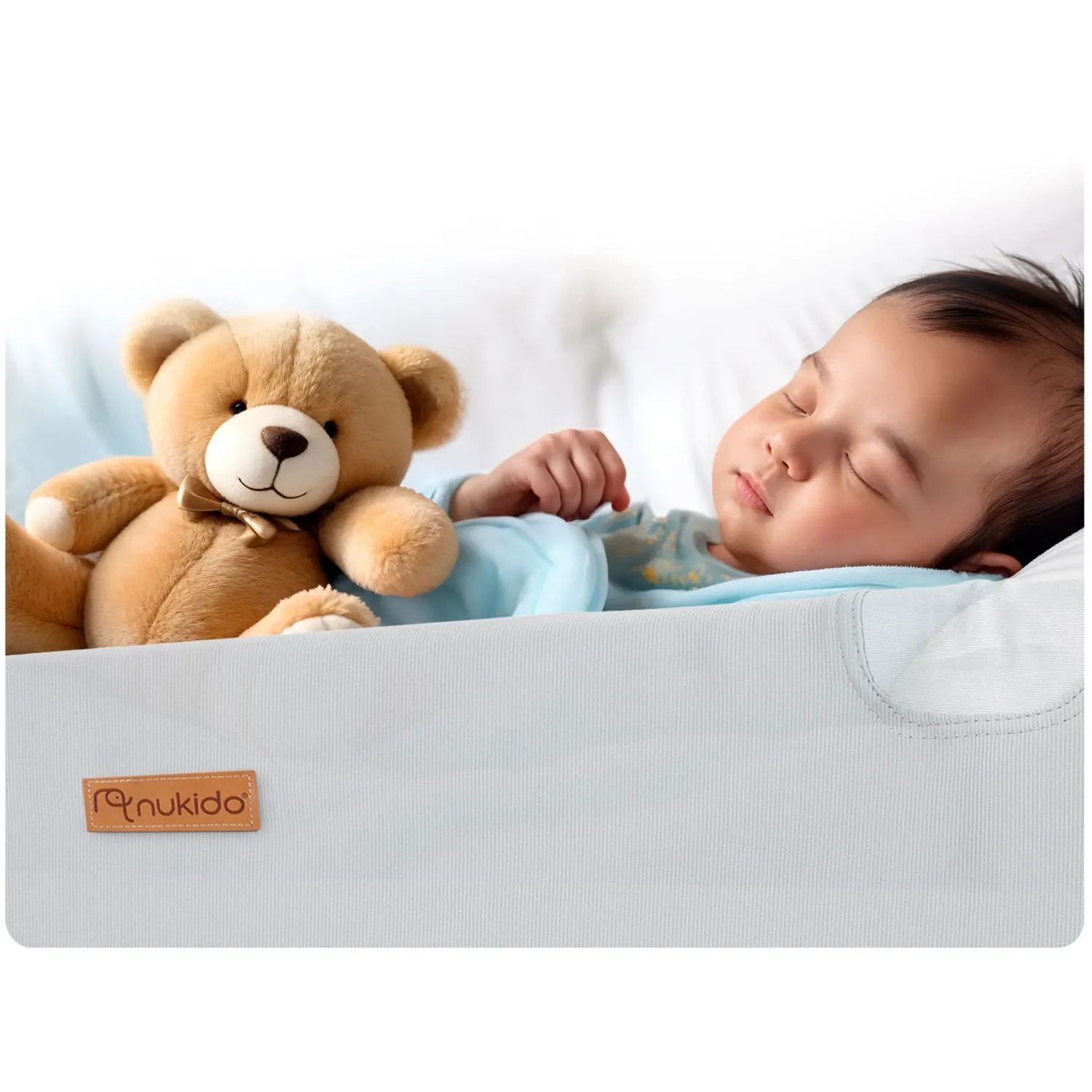 Lovos apsauginis turėklas 150 x 44 x 41 cm, pilkas, Nukido - nuotrauka 1