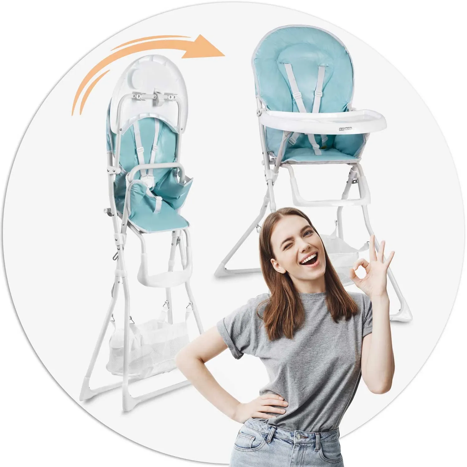 Ricokids FANDO vaikiška kėdutė su stalu, mėlyna + nemokamas krepšelis - nuotrauka 1