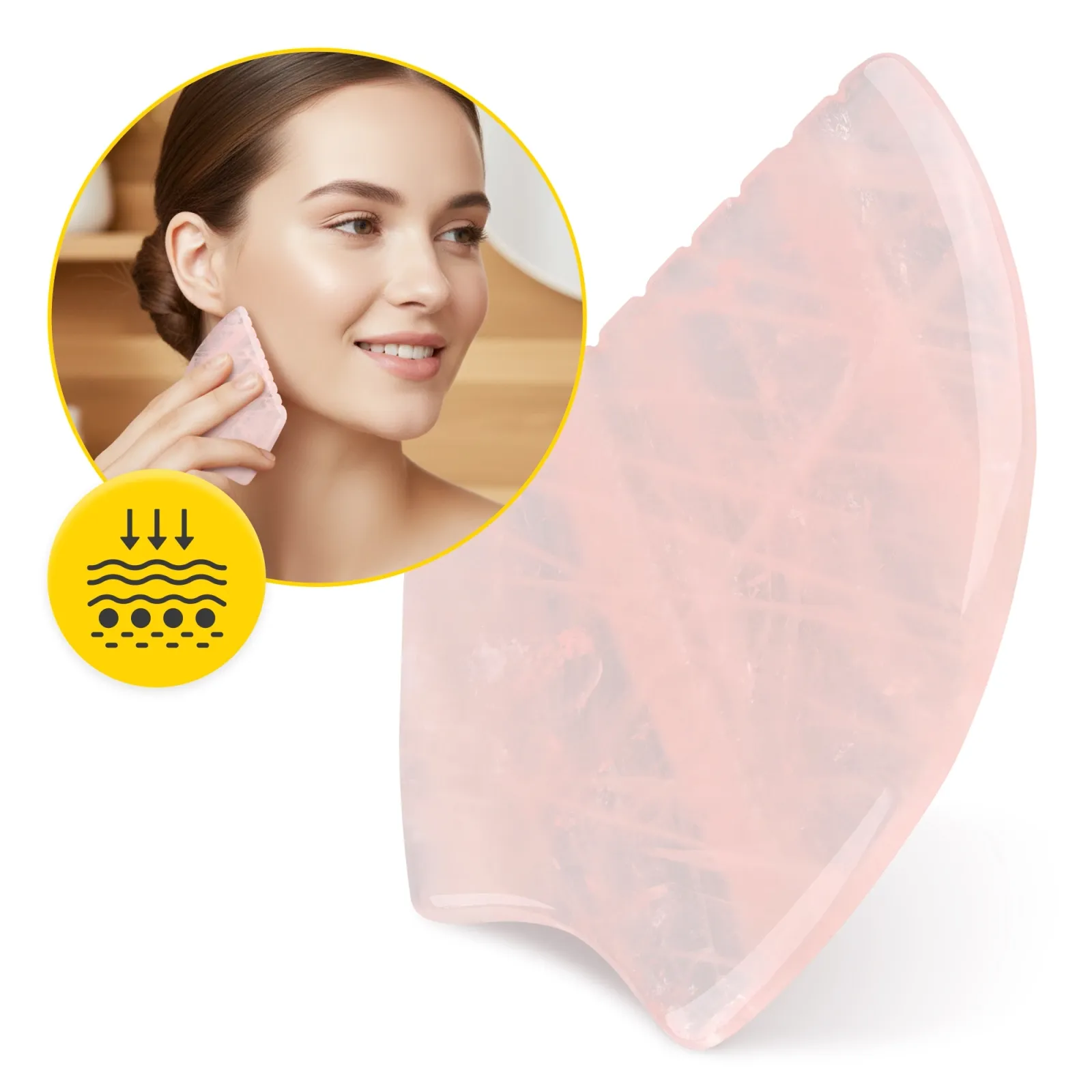 Rievuotas Gua Sha akmuo