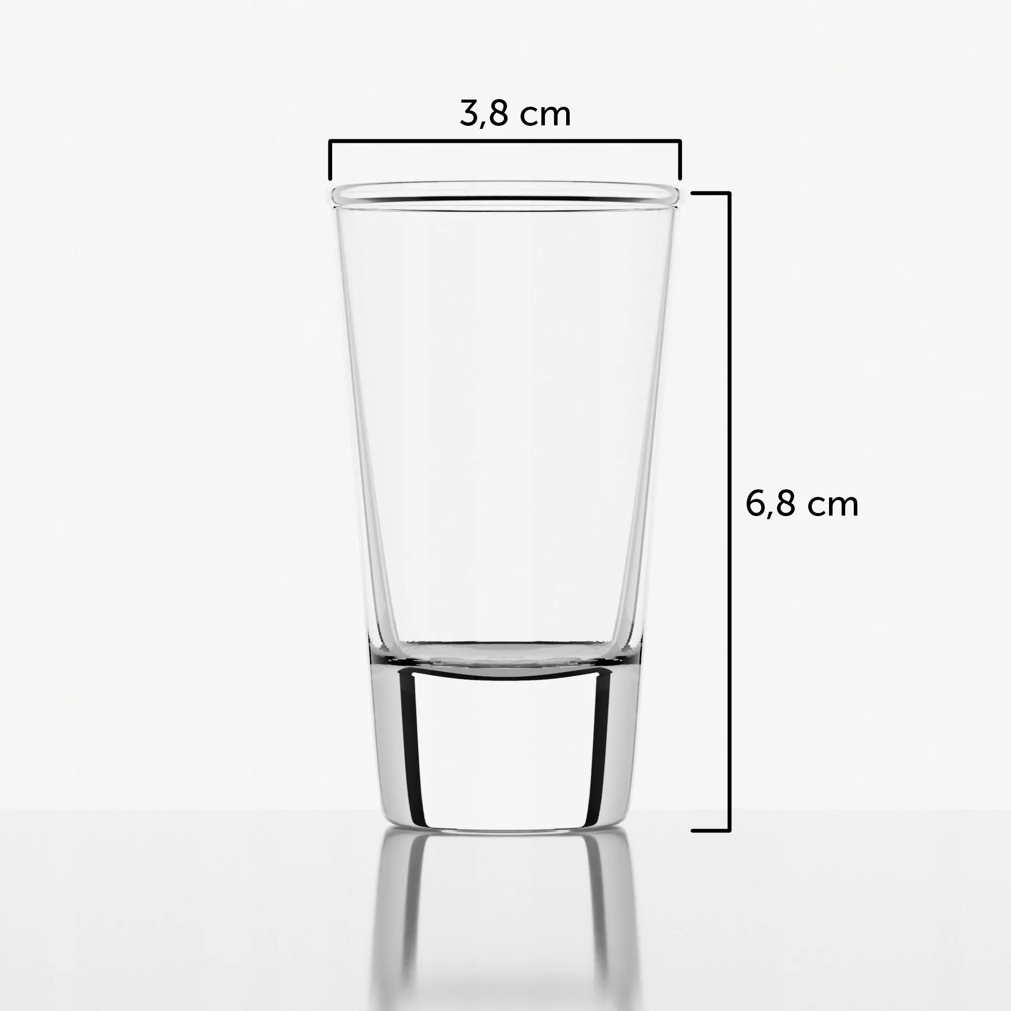 Stiklinės degtinės taurės 28 ml 12 vnt.