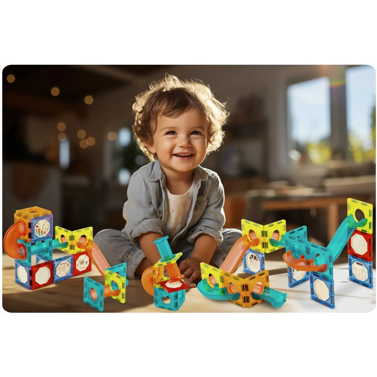 Magnetiniai kaladėlės su šviesa RK-763 Ricokids - nuotrauka 1