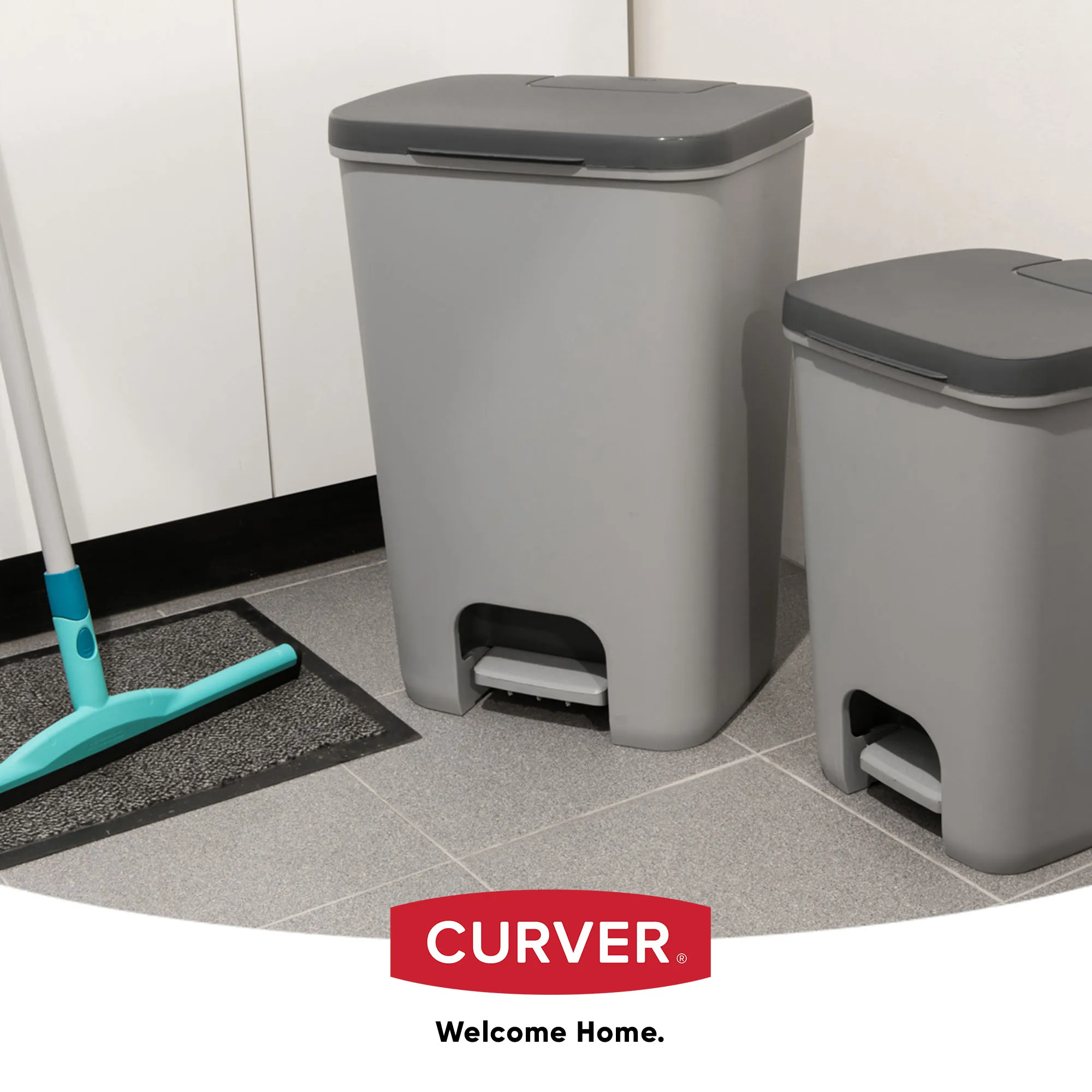 Curver Essentials 40 l šiukšliadėžė, pilka