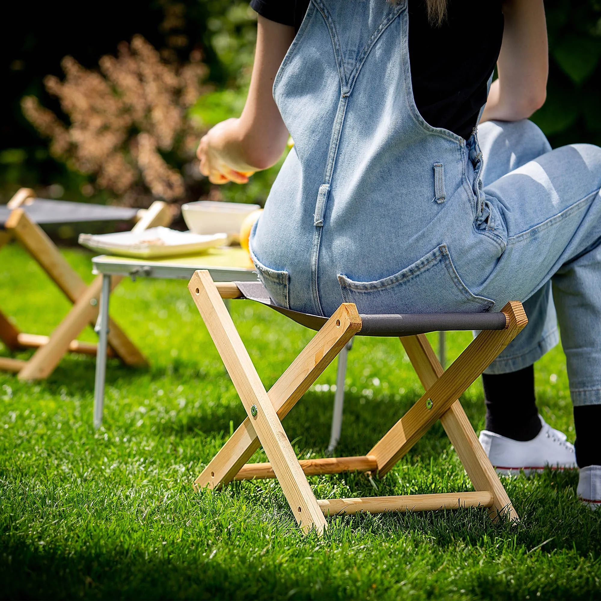 Nouro sulankstoma taburetė, pilka
