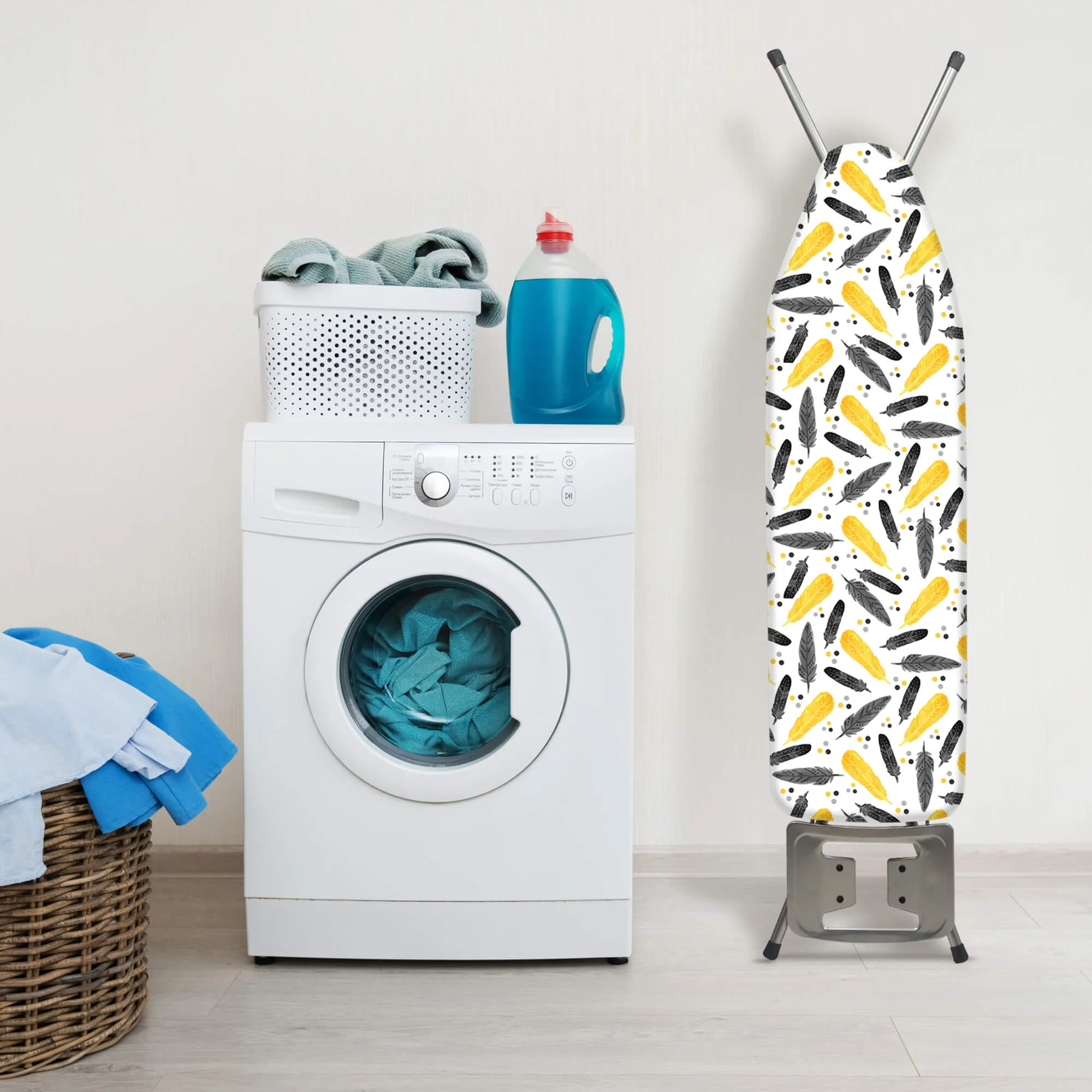 Tasjo lyginimo lenta 105 x 30 cm, geltona, su rankena