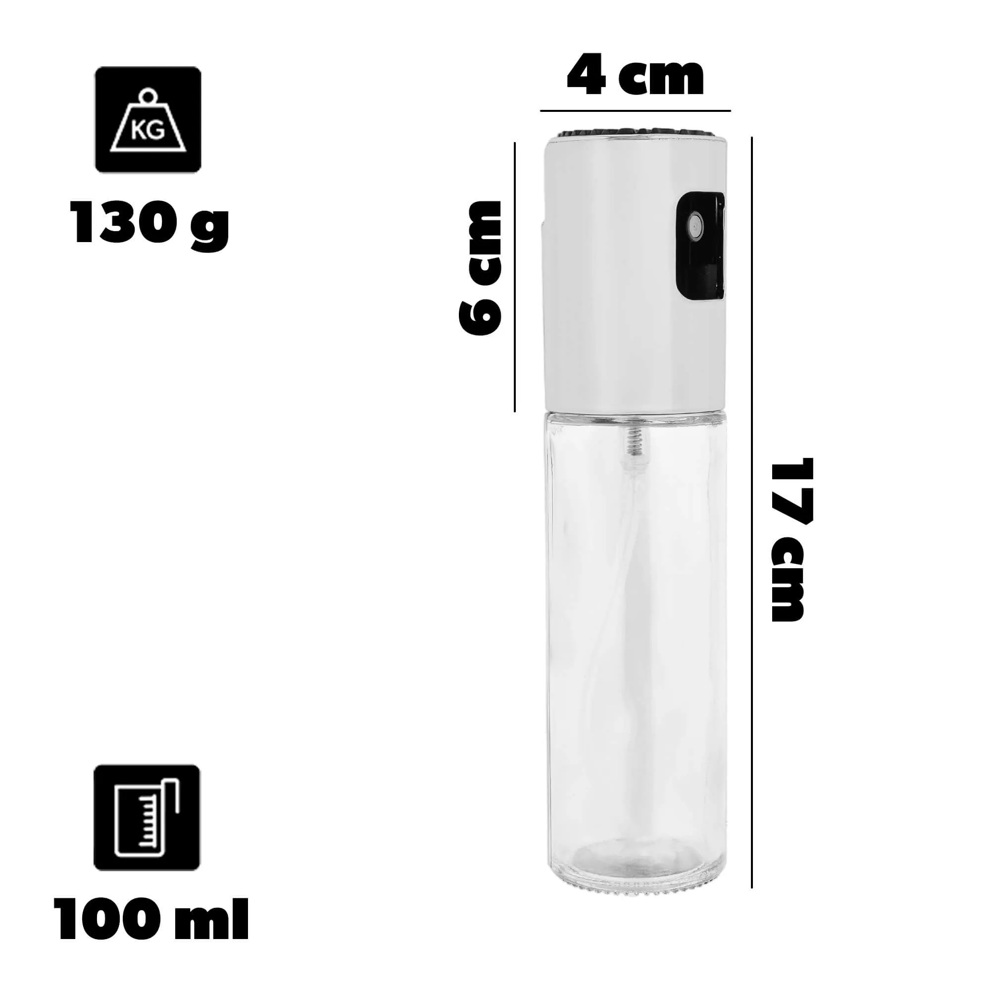 Zevio alyvuogių aliejaus purkštuvas 100 ml sidabrinis