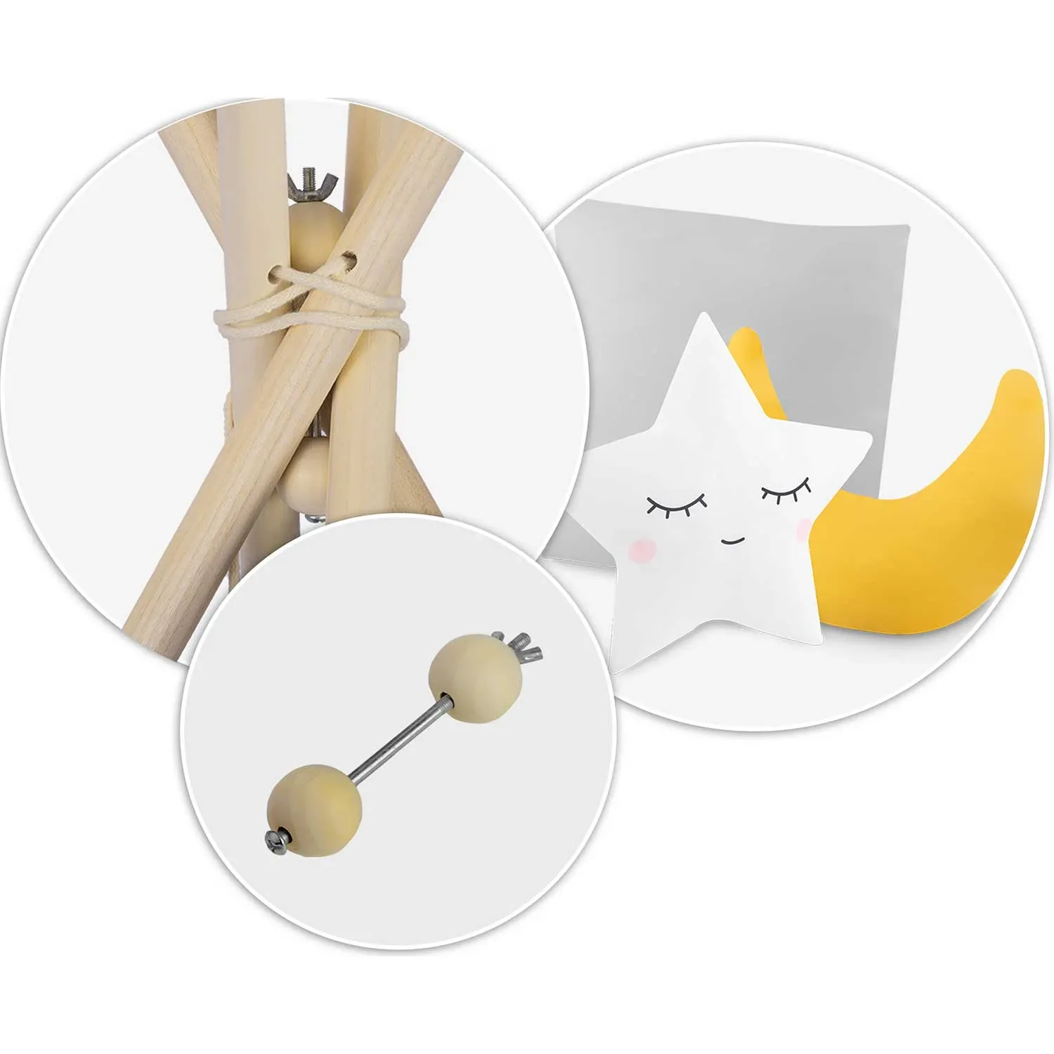 NK-406 Nukido vaikiška tipi palapinė - šviesiai pilka - nuotrauka 1