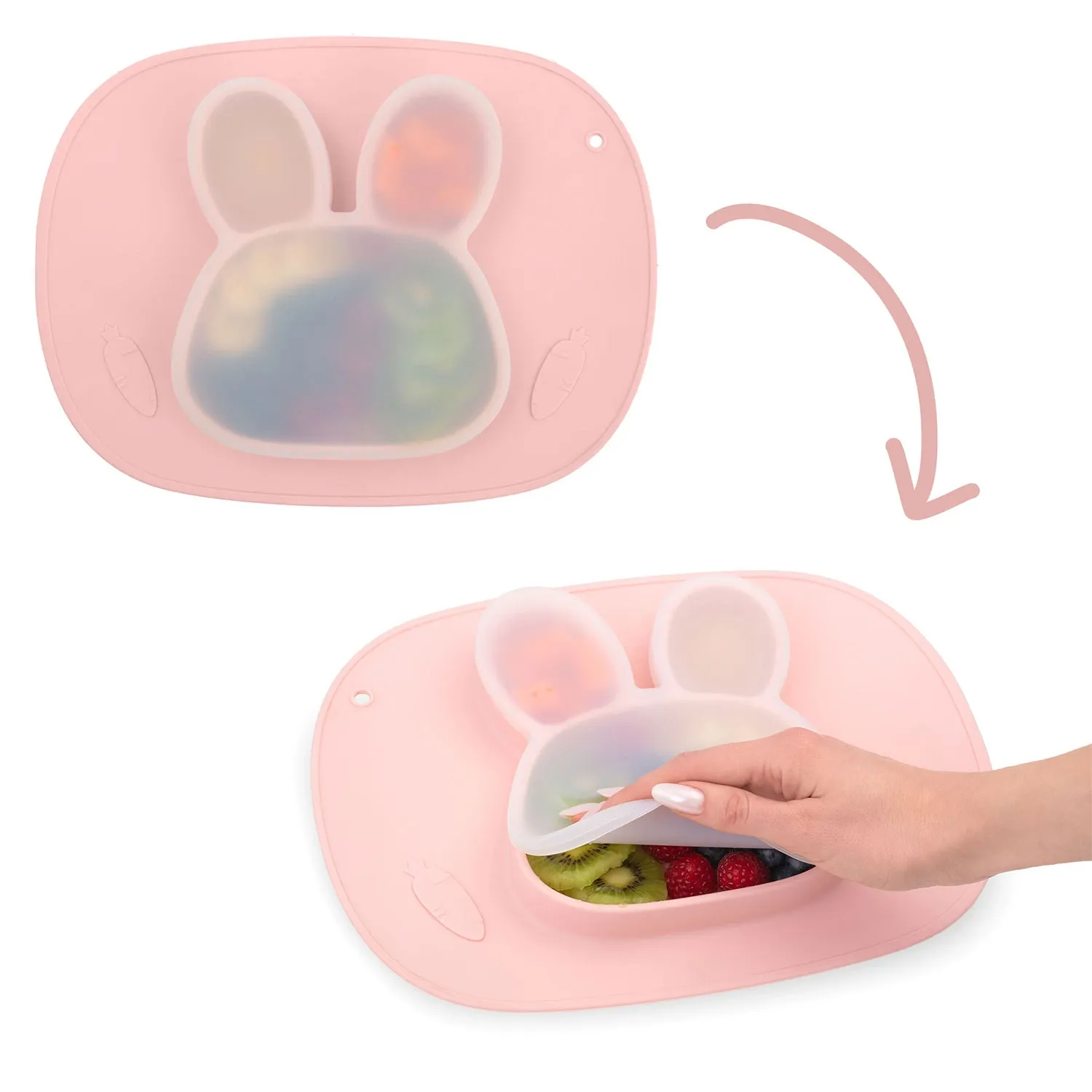 „Ricokids“ triušio silikoninė maitinimo lėkštė vaikams - nuotrauka 1