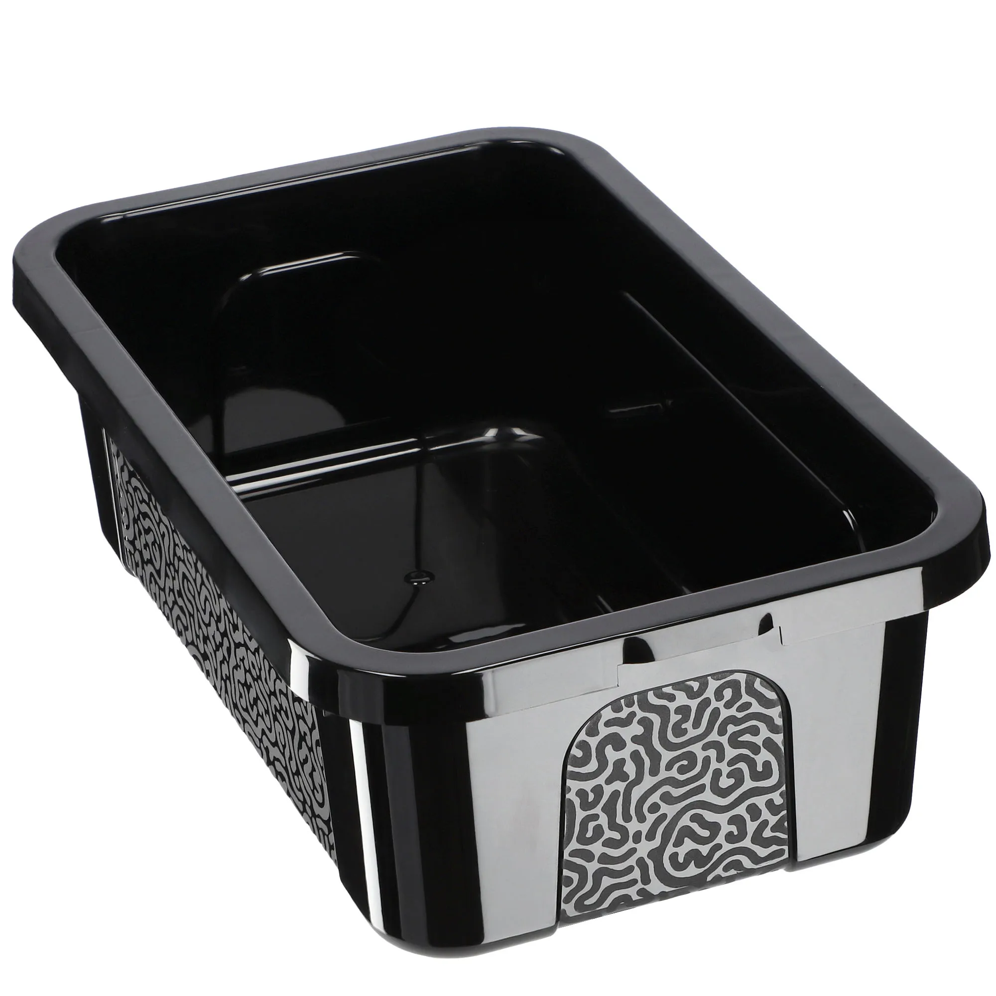 Dozza 4,5 l juodas laikymo indas su dangčiu