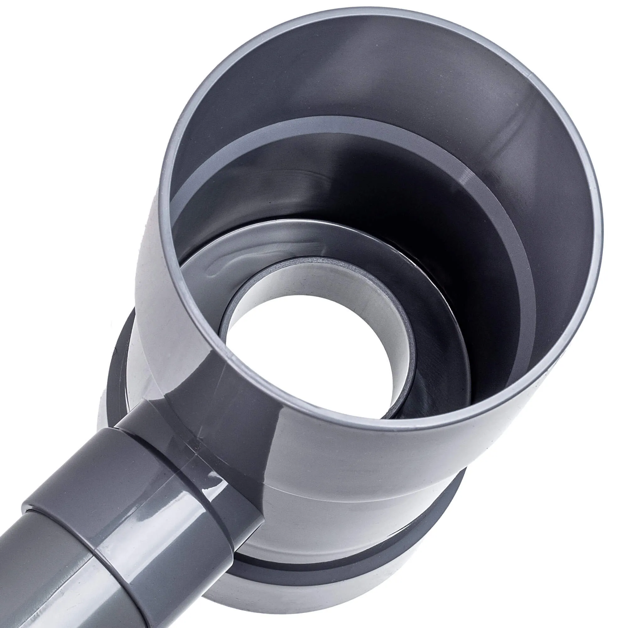Nancras lietaus vandens kolektorius su vožtuvu, 90 mm, pilkas