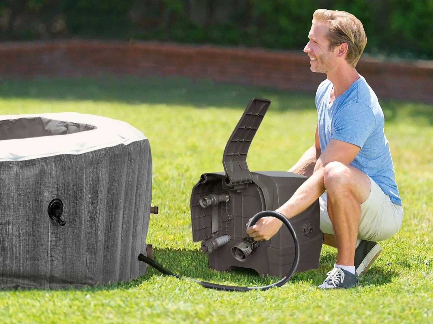 Pripučiama SPA su hidromasažu 4 asmenims, INTEX 28440 komplektas - nuotrauka 1