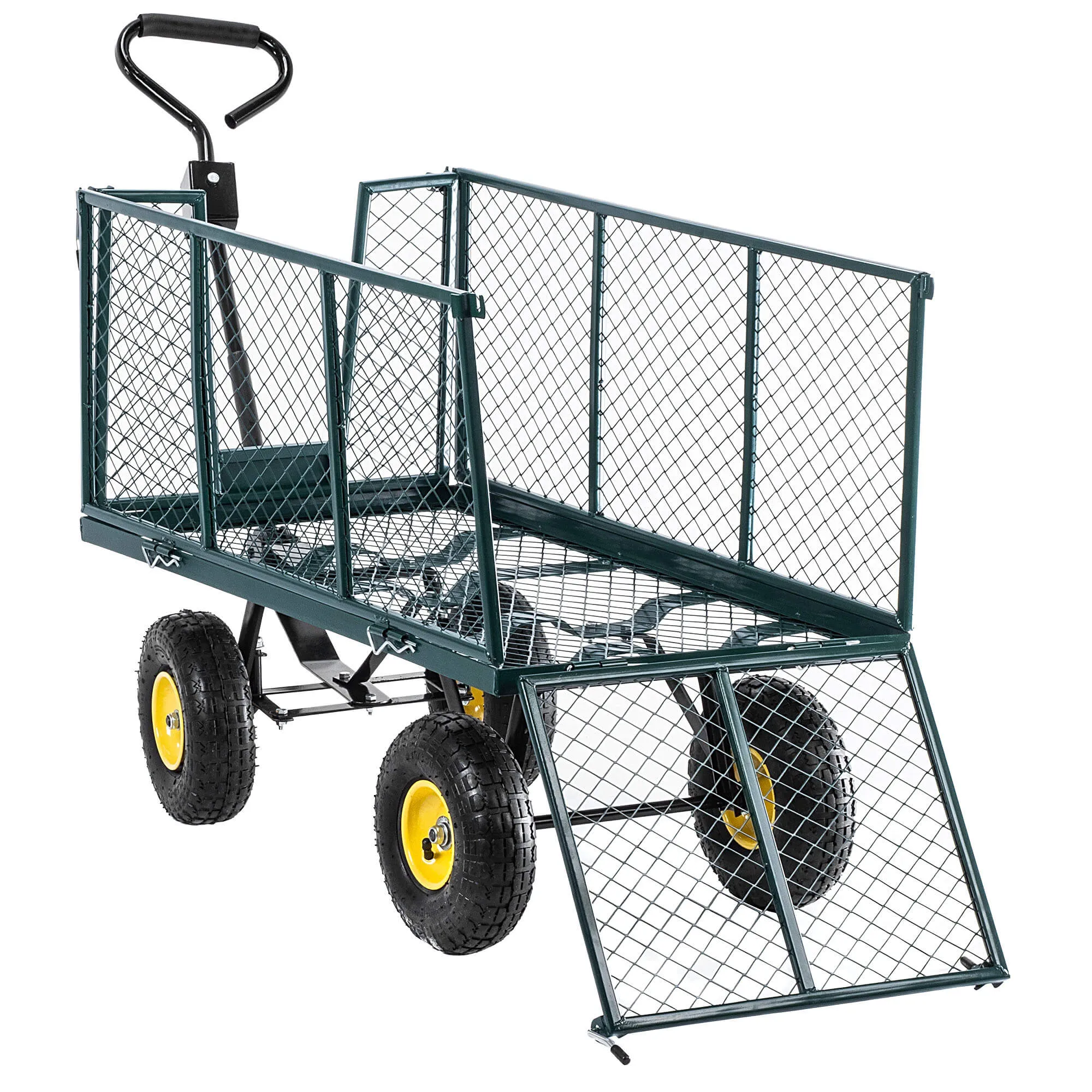 Bodo sodo transportavimo vežimėlis 450 kg, žalias