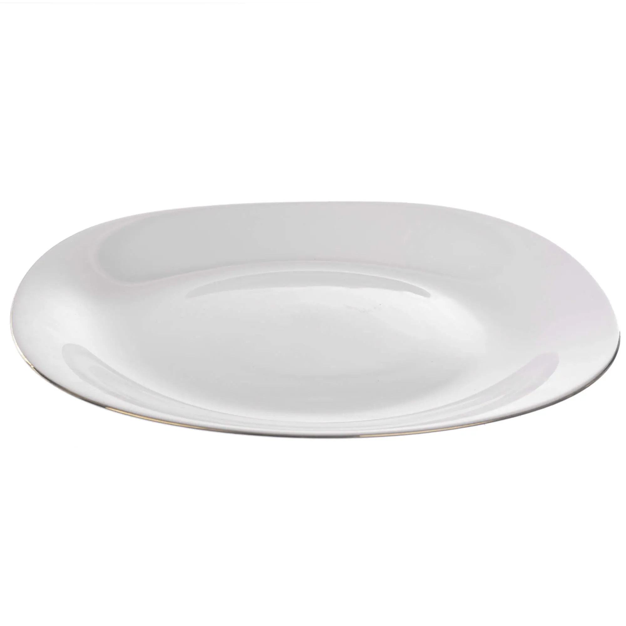 Vacri lėkštė 27 cm, balta su auksiniu kraštu, 1 vnt.