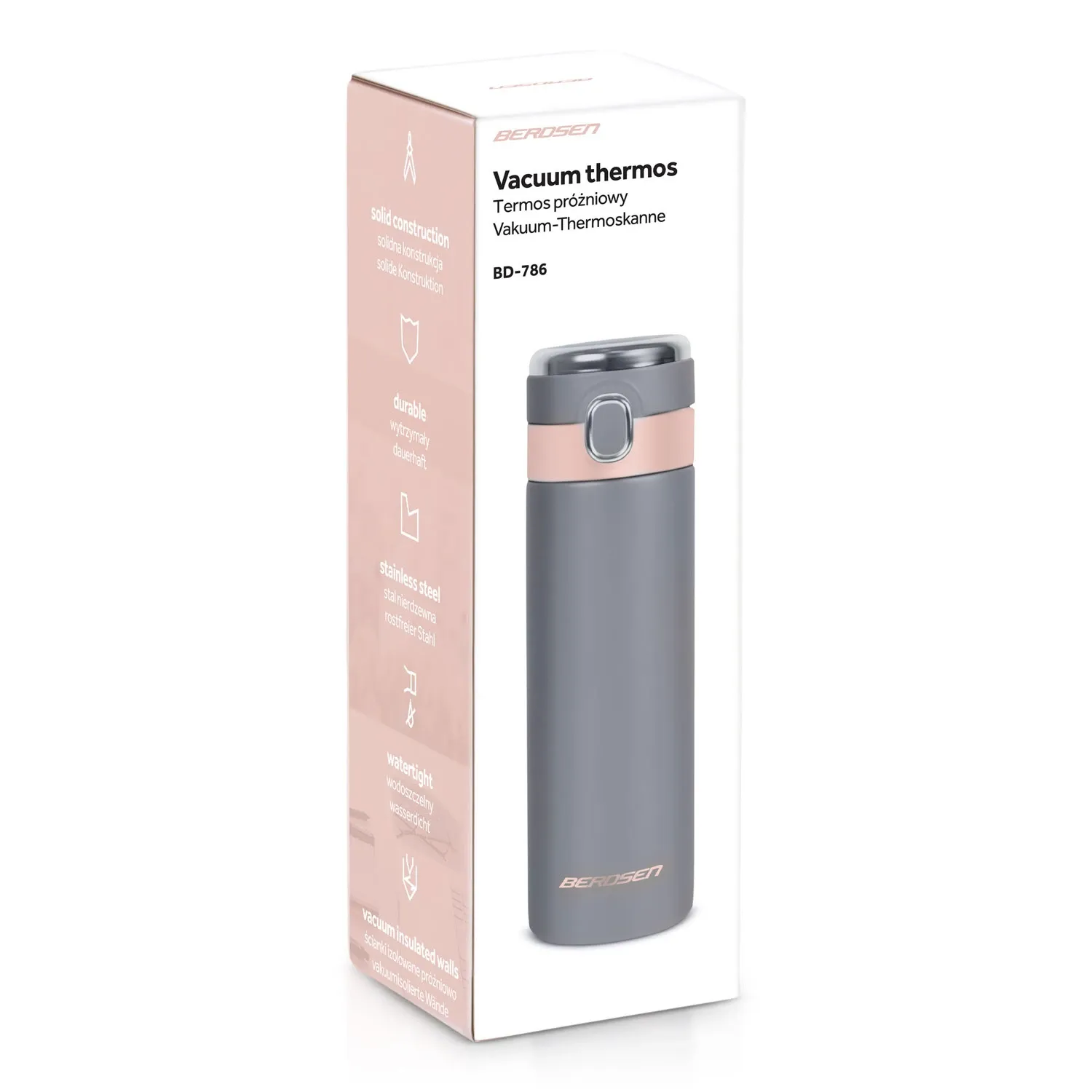 Vakuuminis termosas 450 ml BD-786 pilkas - nuotrauka 1