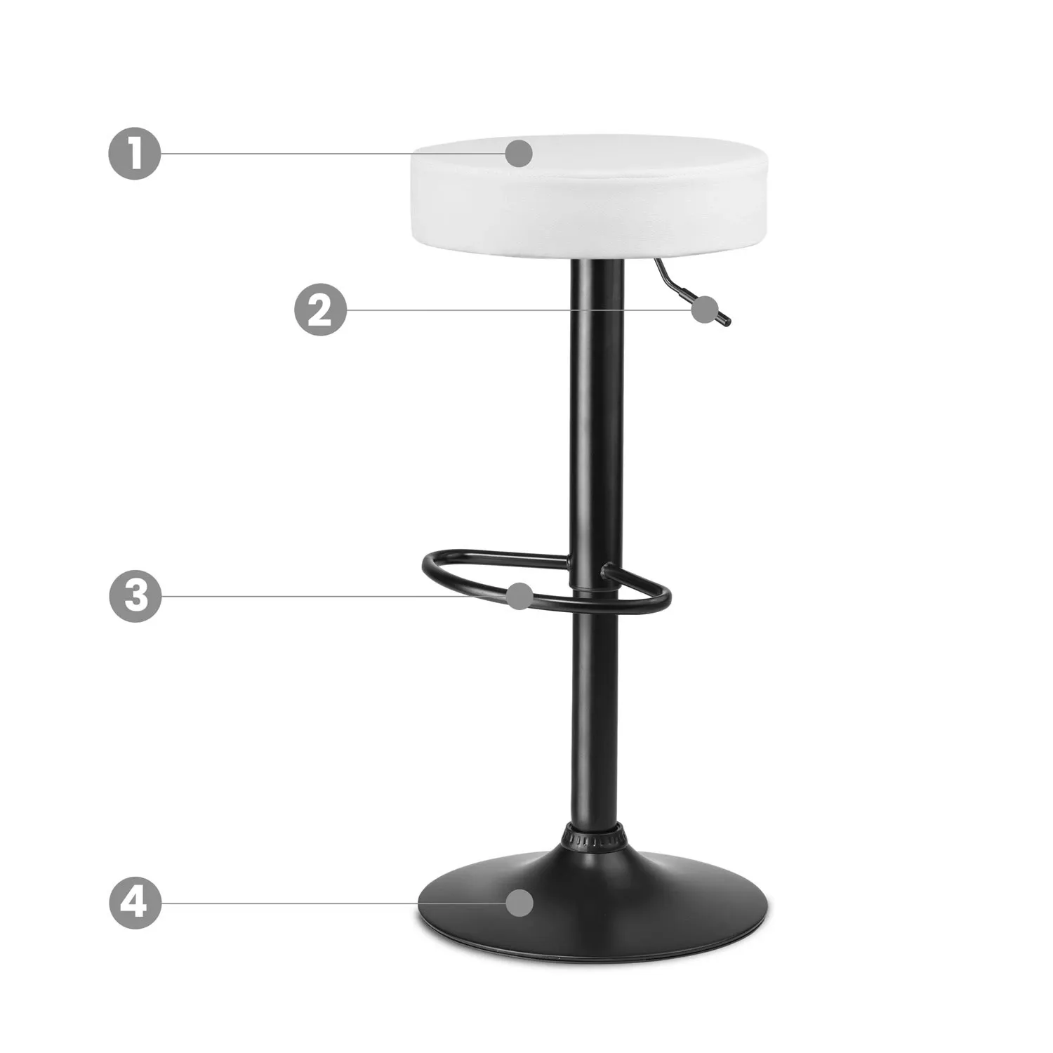 Imago baro kėdės, baltos – 2 vnt. - nuotrauka 1