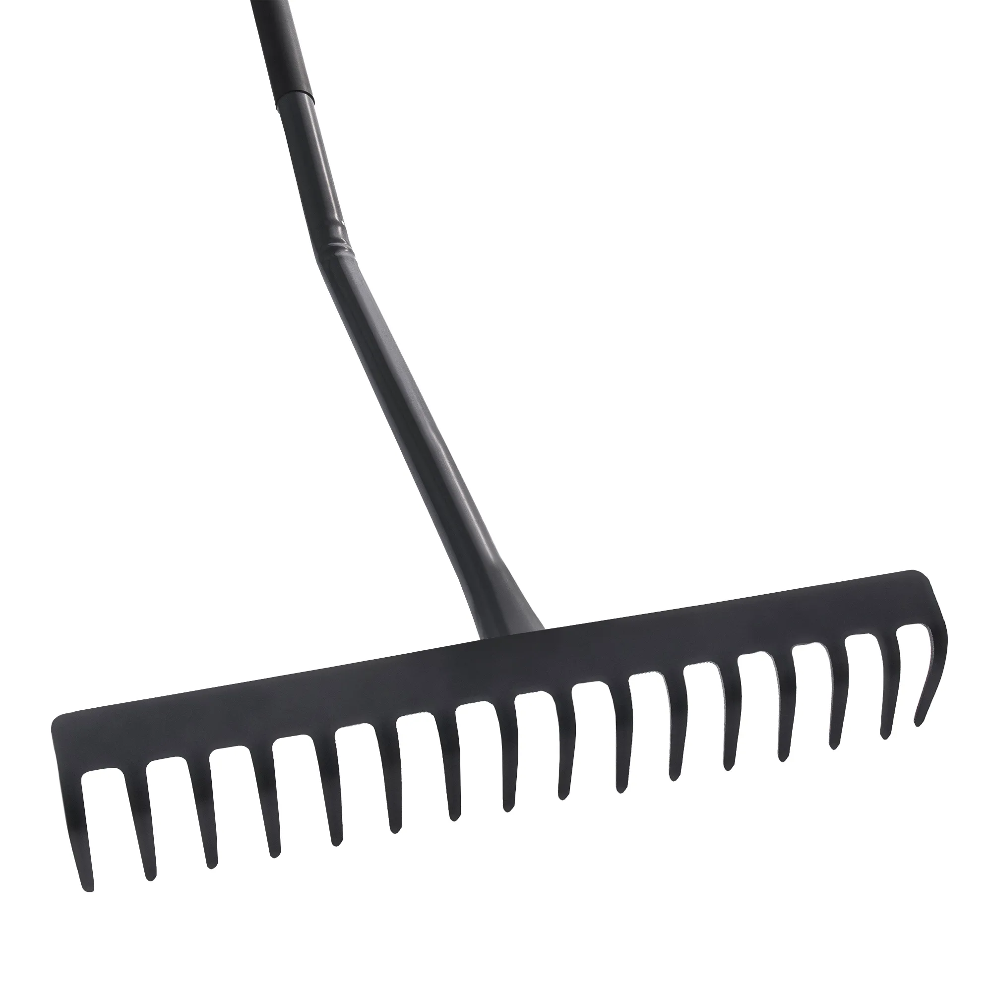 Peone ergonomiškas 16 dantų grafitinis metalinis grėblys