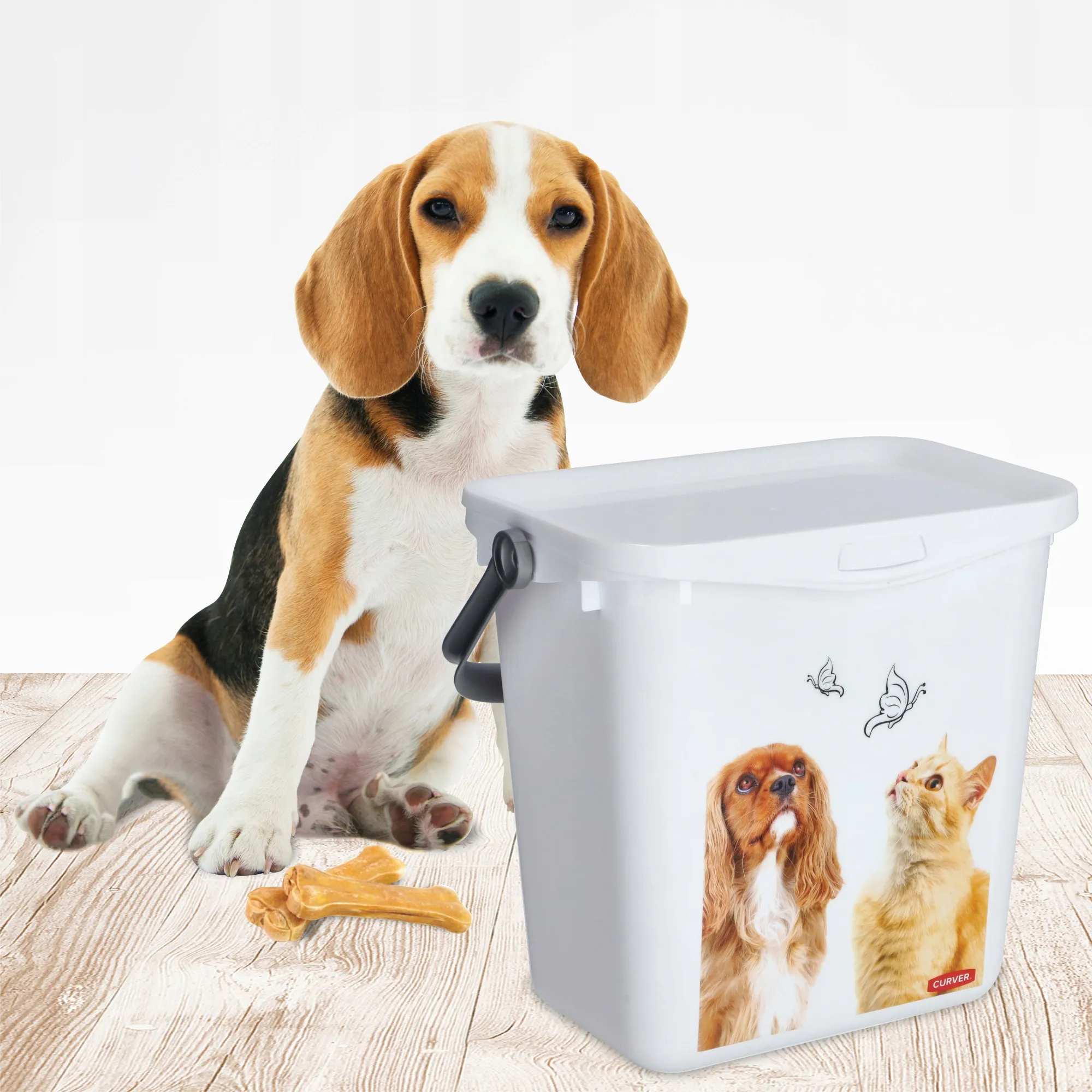 „Curver Pet Life“ 6 l maisto ir žaislų konteineris, baltas