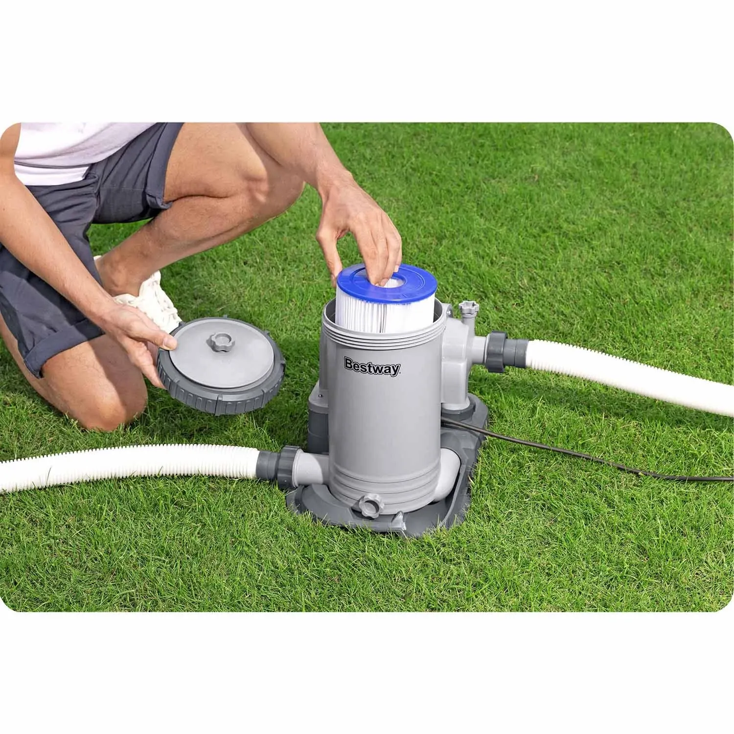 „Bestway 58391“ 9463 l/h baseino filtro pompa - nuotrauka 1