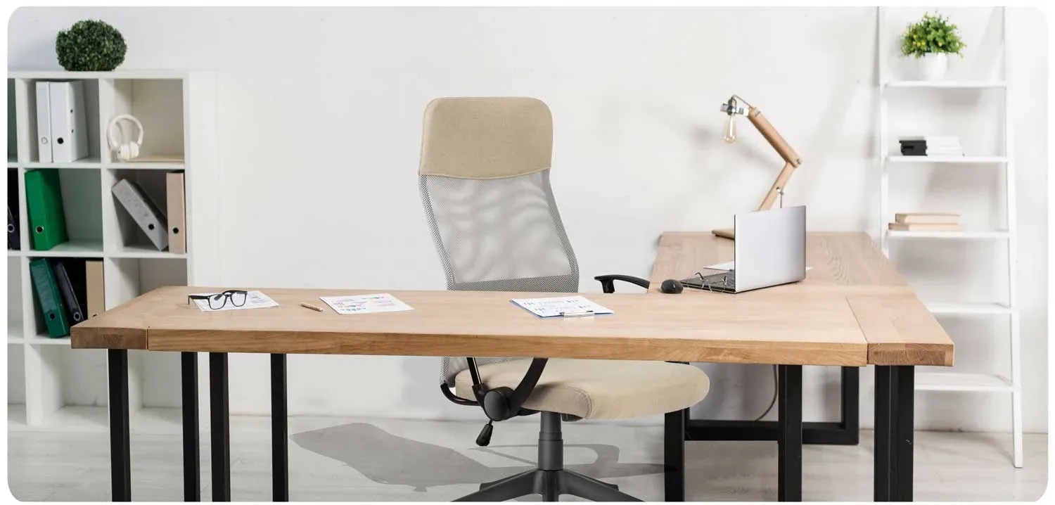 Sofotel Sydney mikro tinklelio biuro kėdė, smėlio spalvos - nuotrauka 1