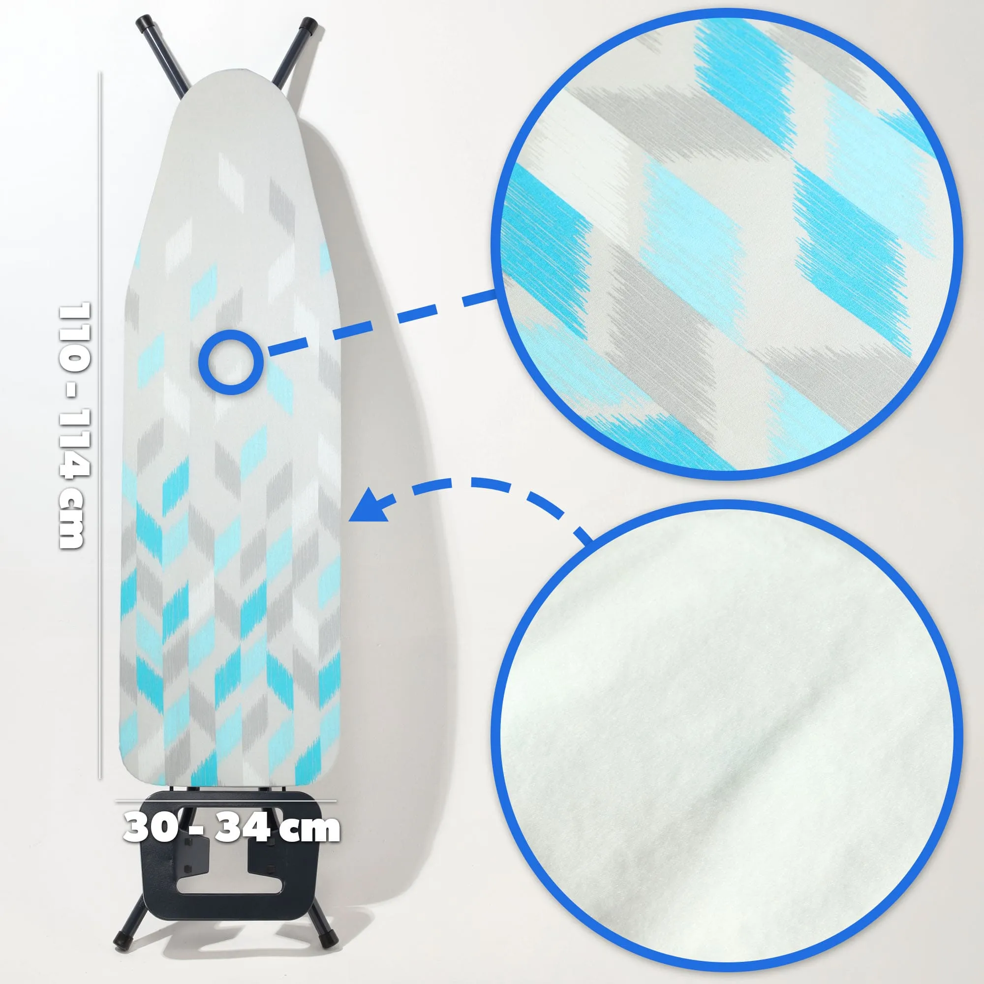 Cano lyginimo lentos užvalkalas, 110 x 30 cm, tamprus, rombo formos pagrindas