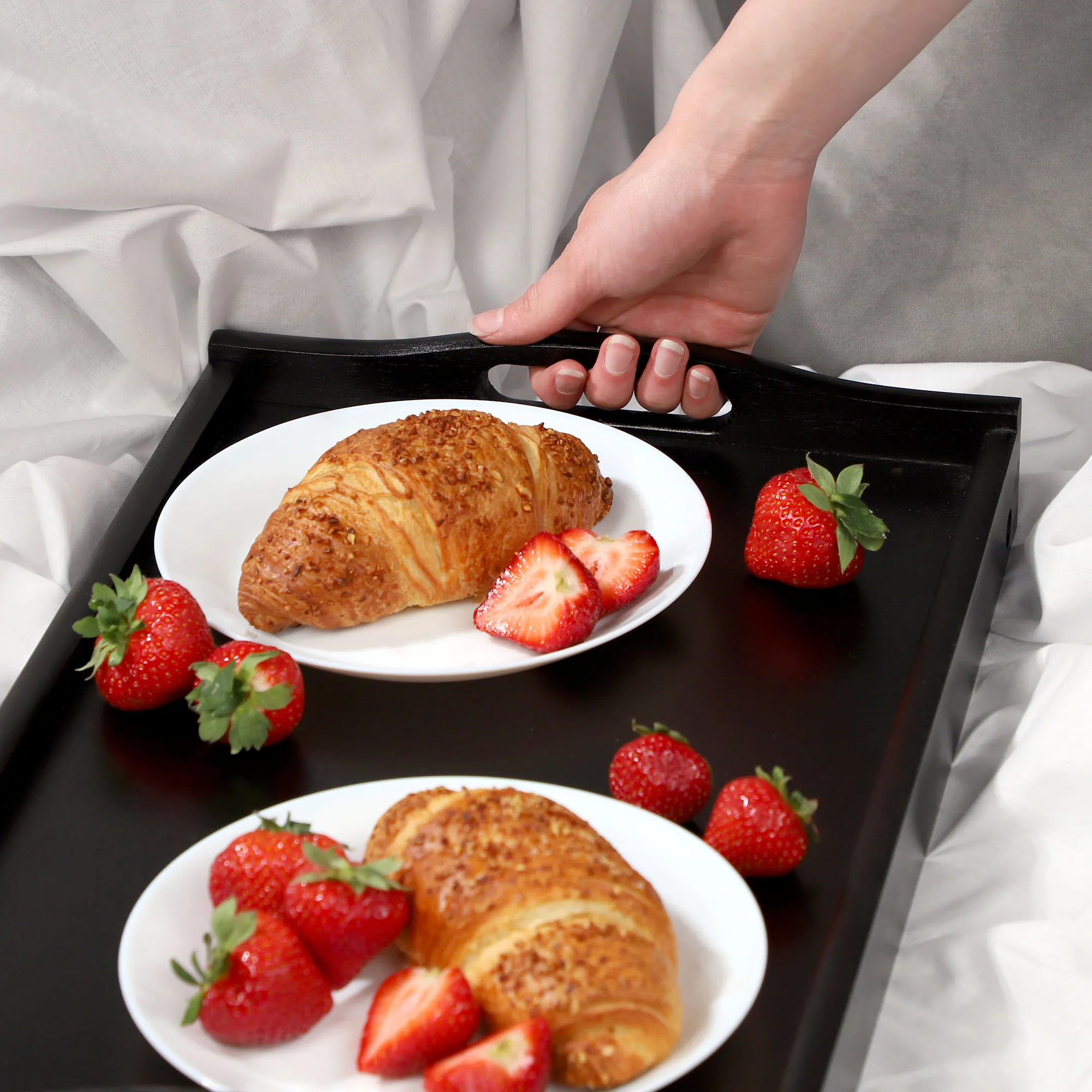 „Solia“ pusryčių stalas, nešiojamam kompiuteriui, 50 cm, juodas