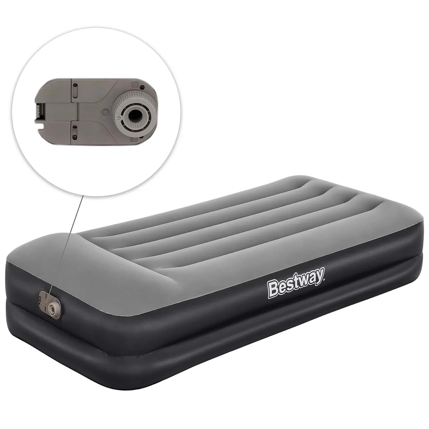 Pripučiamas čiužinys 191x97x46 cm su įmontuotu elektriniu siurbliu Bestway 67401 - nuotrauka 1