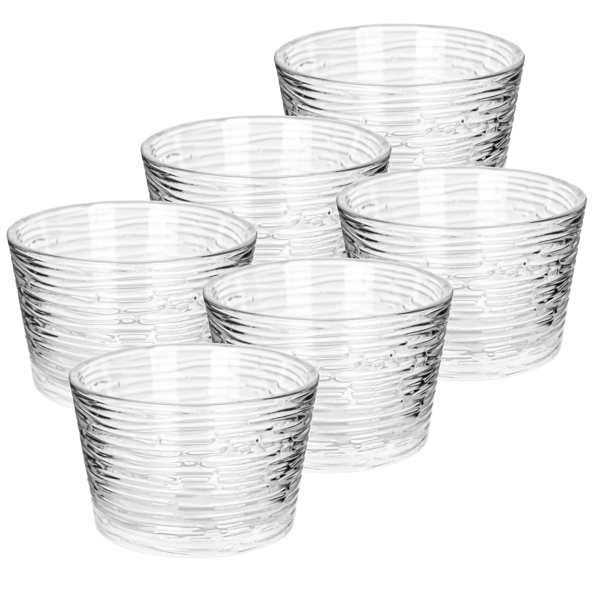 „Torza“ ledų indeliai 290 ml be kojelės, žievės raštas, 6 vnt.