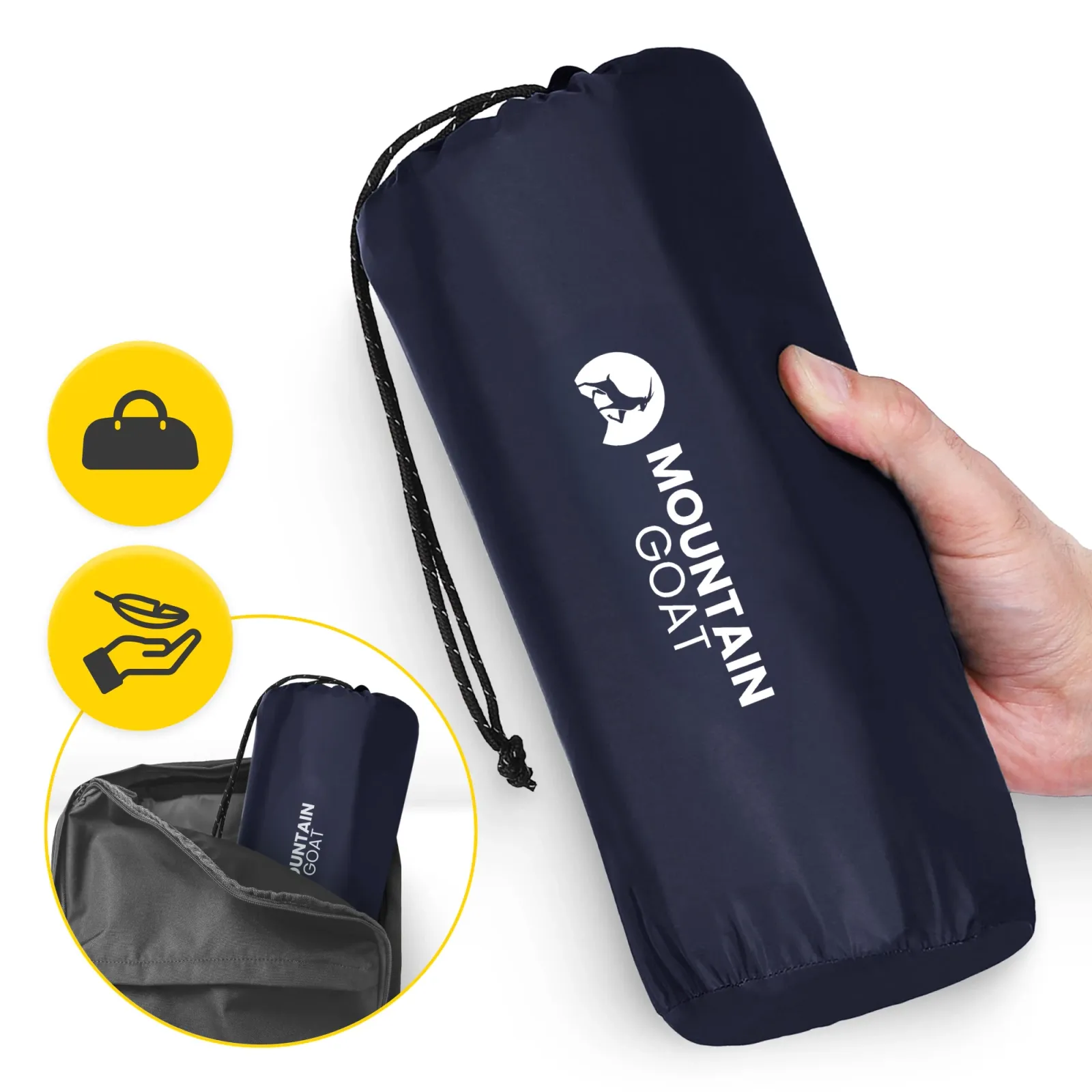 „Mountain Goat“ vienvietis savaime prisipučiantis pripučiamas turistinis čiužinys