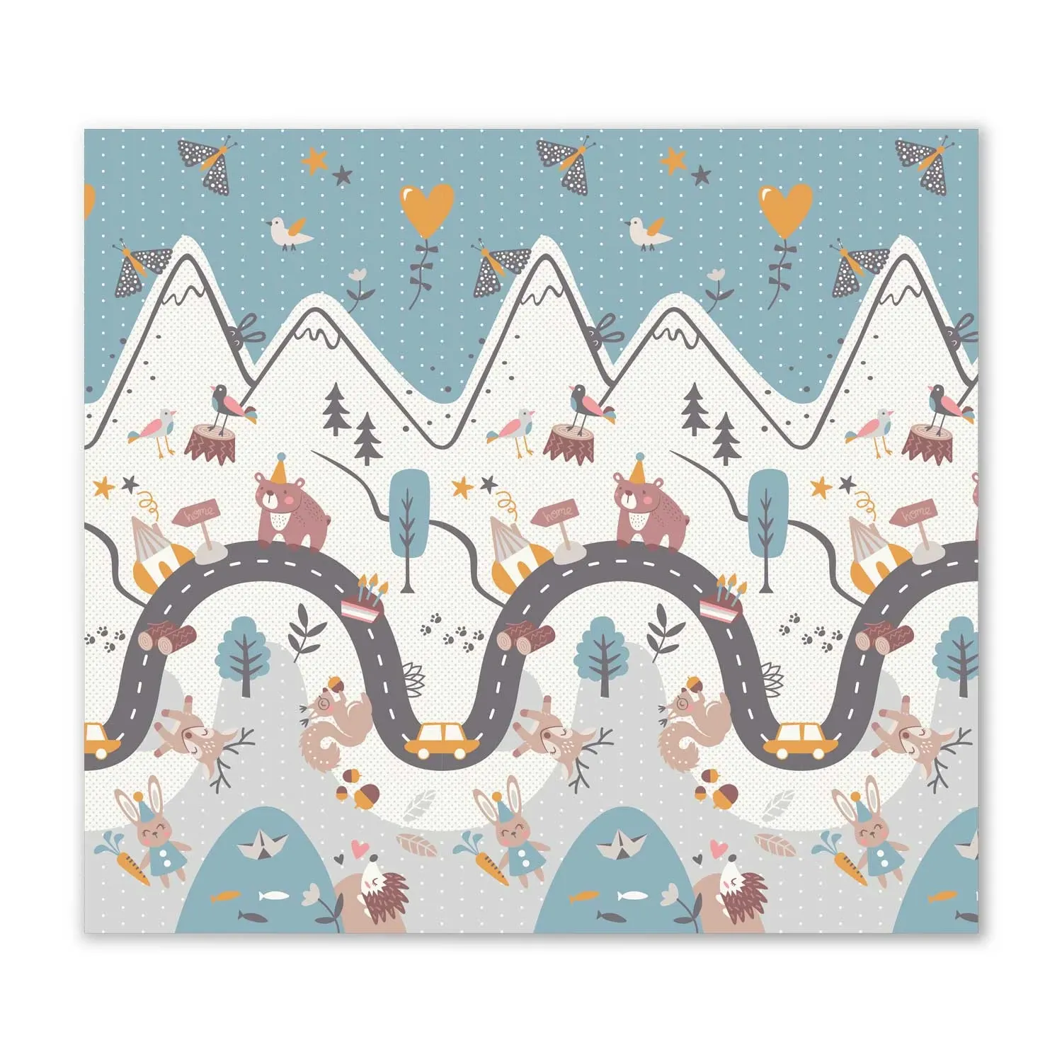 Sulankstomas edukacinis putplasčio kilimėlis 200 x 180 x 1 cm Nukido NK-340 - nuotrauka 1